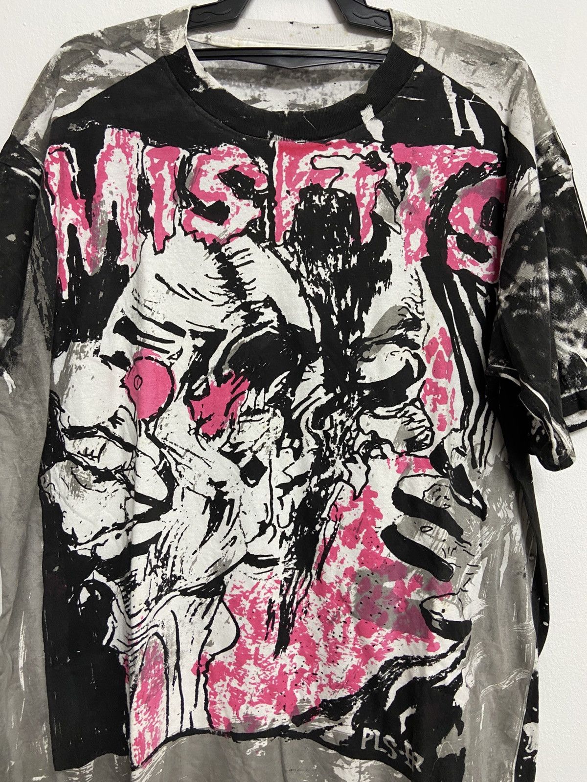 Band Tees × Misfits × Vintage Vintage Misfits T-Shirt Size US XL / EU 56 / 4 - 2 Thumbnail