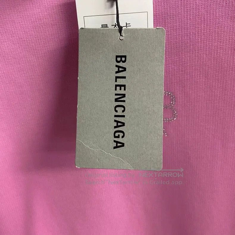 Balenciaga Balenciaga Pink Logo Rhinestone Hoodie. Size US M / EU 48-50 / 2 - 6 Thumbnail