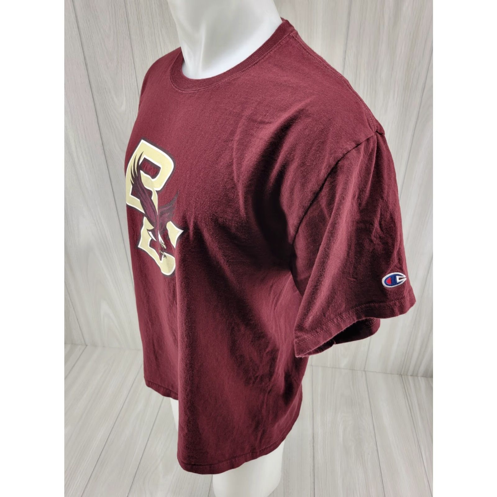 Champion Champion Boston College Eagles T Shirt Men L Burgundy Red Graphic Print College Short Sleeve Size US L / EU 52-54 / 3 - 4 Thumbnail
