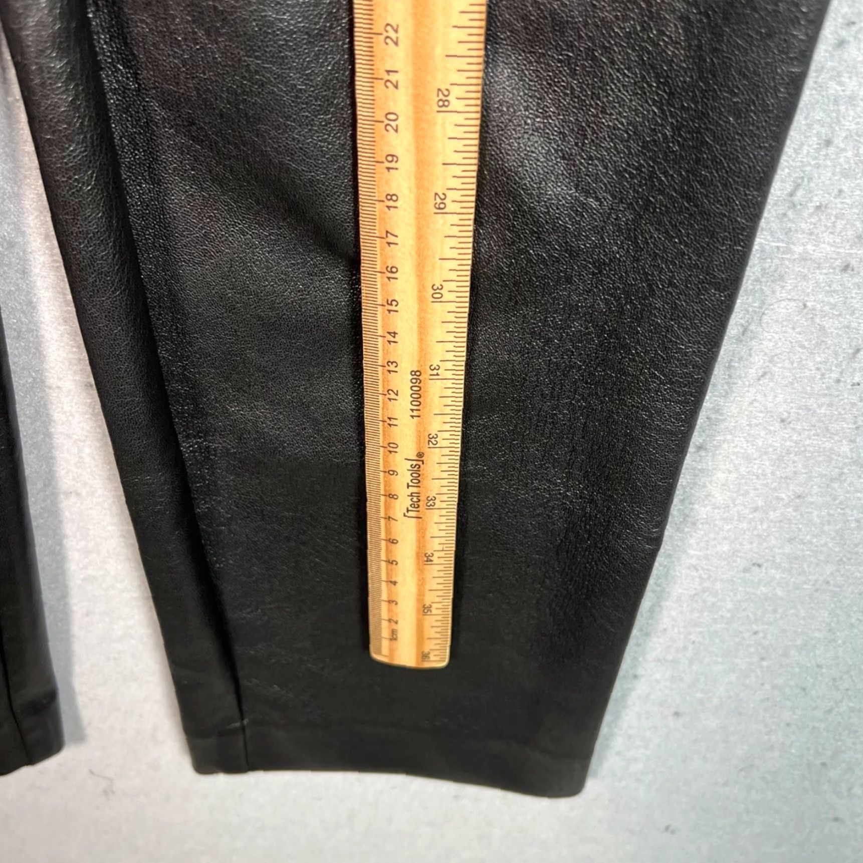 Vintage Babaton Black Faux Leather Tapered Leg Pants Womens Size 4, Dress Pants, Regular, 29 Inseam, Black, Pants, Babaton, Womens, Size 4 Size 27" / US 4 / IT 40 - 6 Thumbnail