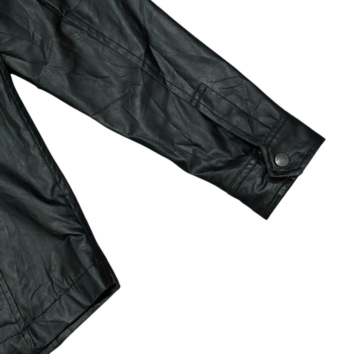 Leather Vintage Red Skins Black Cafe Racer Faux Leather Jacket Size US L / EU 52-54 / 3 - 18 Thumbnail