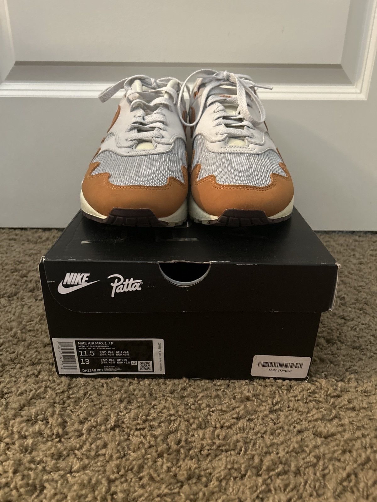 Nike × Patta Nike x Patta Wavy Air Max 1 ‘Monarch’ Size US 11.5 / EU 44-45 - 4 Thumbnail