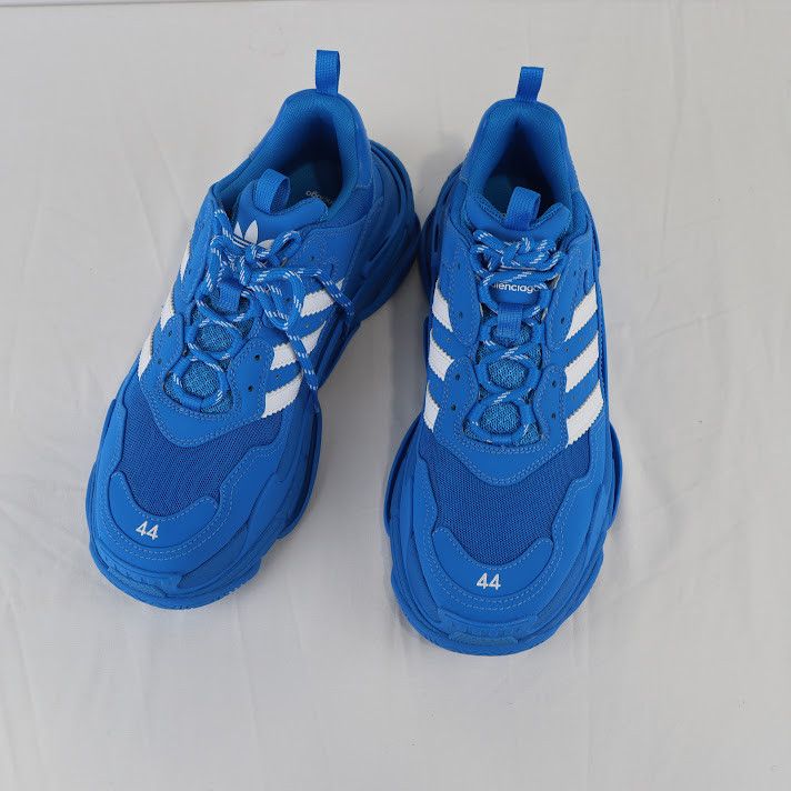 o1rshd1 Triple S Mesh Sneakers in Blue/White Low Top Sneakers