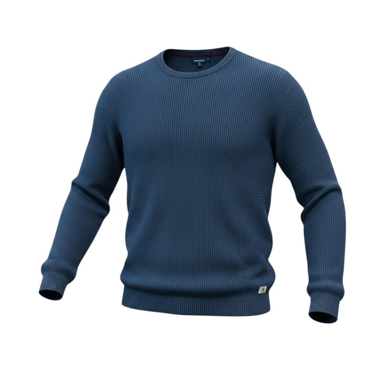Jack & Jones Jack & Jones Jumper Men's UK Size XL Blue Textured Knit Size US XL / EU 56 / 4 - 1 Thumbnail