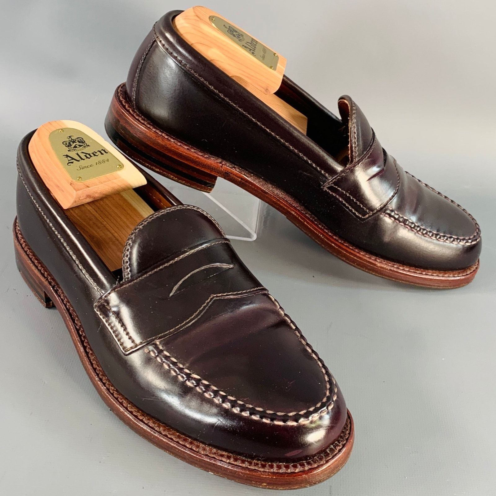 D6207 Color 8 Horween Cordovan Leather Penny Loafers