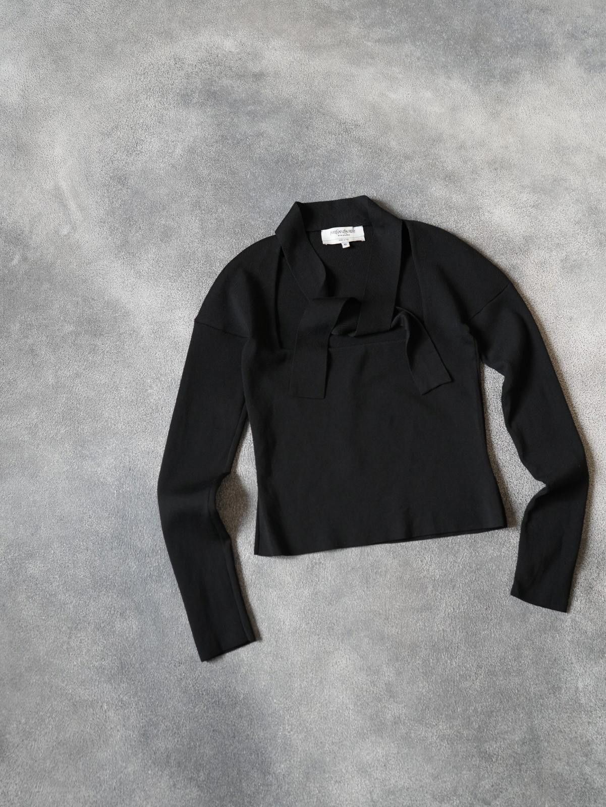 Saint Laurent Paris 2000s Yves Saint Laurent By Tom Ford Tie Cropped Top Size M / US 6-8 / IT 42-44 - 8 Thumbnail