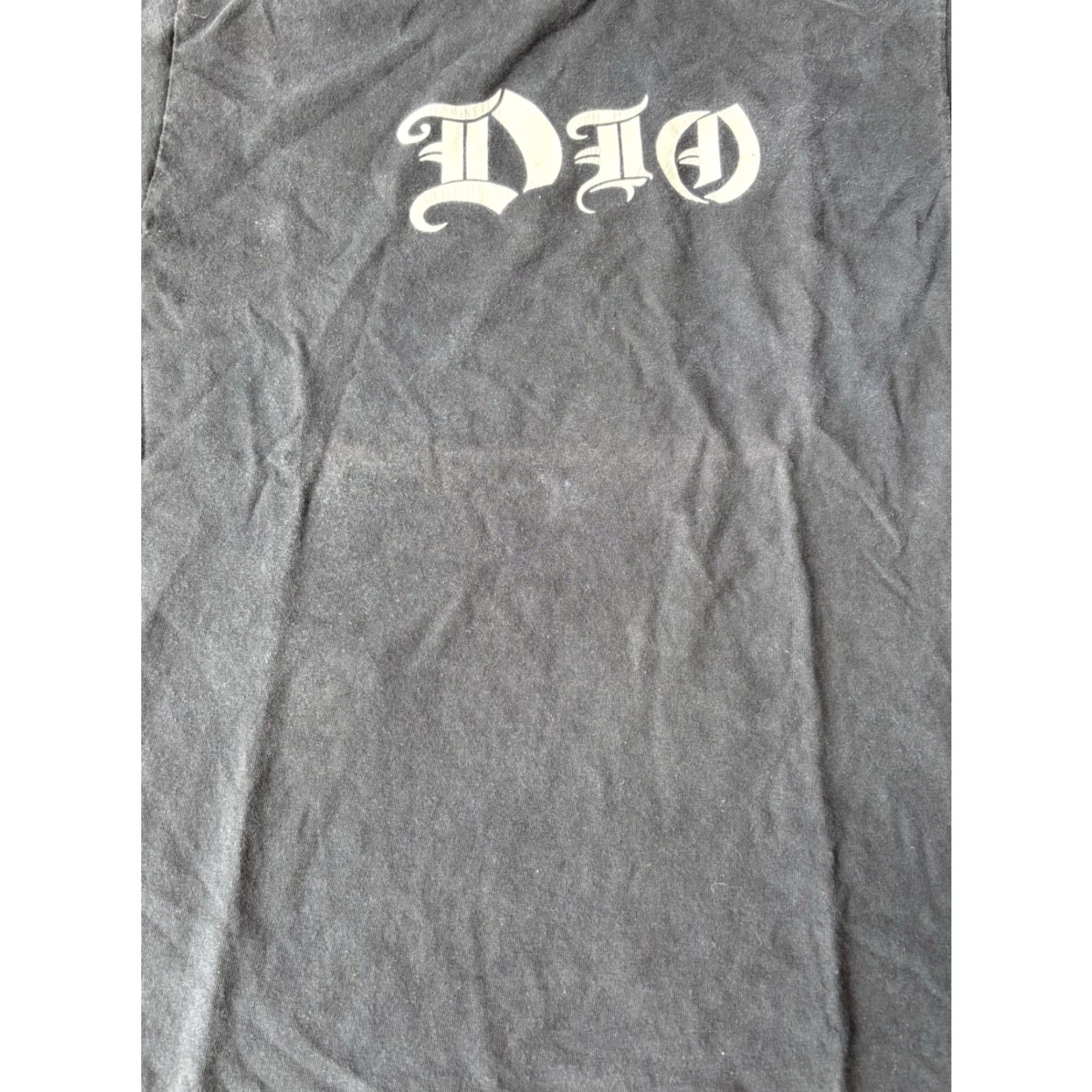 Vintage VINTAGE Dio Band Tour T-Shirt Medium Black Cotton Logo Mens Dio 2000s Rock Band Size US M / EU 48-50 / 2 - 6 Thumbnail