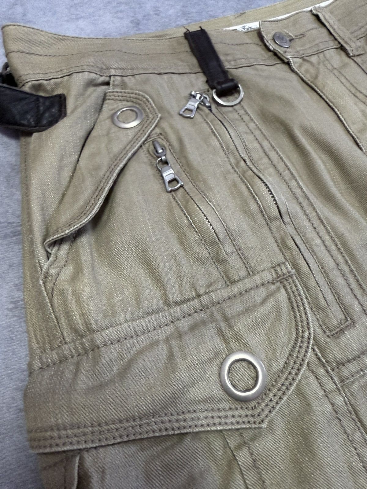 Tornado Mart Tornado Mart Panelling Utility Tactical Cargo Flared Pants Size US 32 / EU 48 - 11 Thumbnail