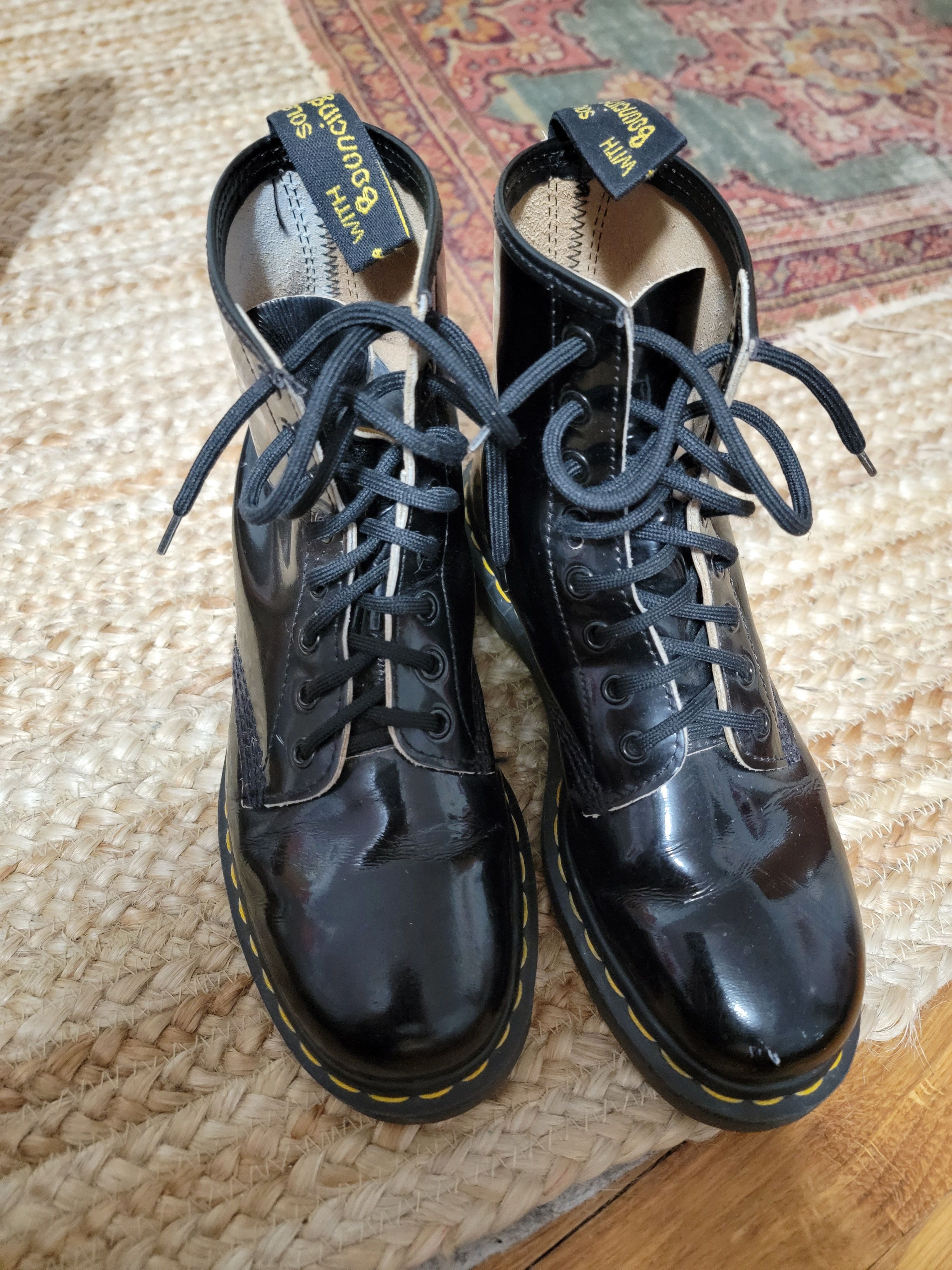 Dr. Martens Made in England Black patent Docs, UK size 6 Size US 7 / EU 40 - 1 Thumbnail