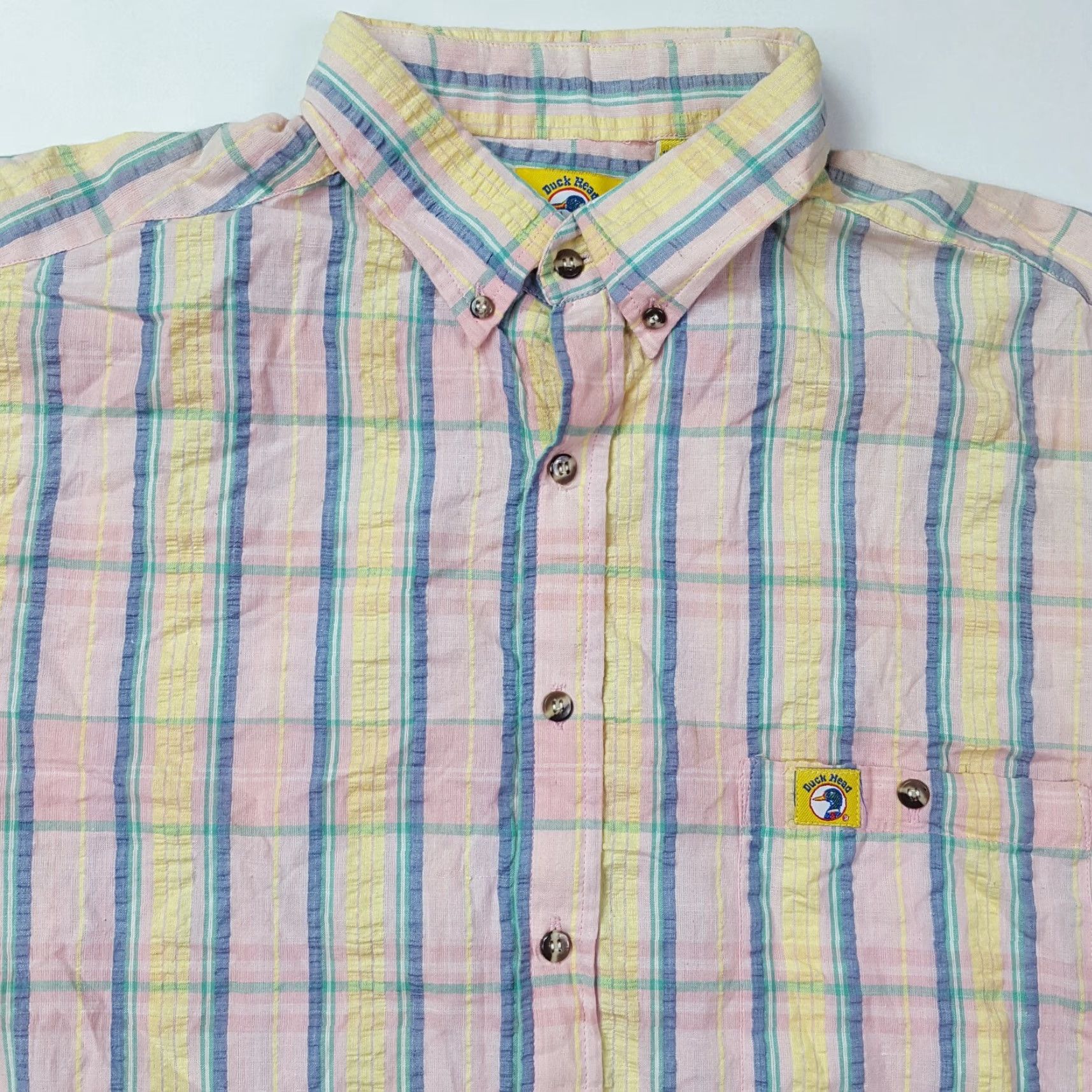 Vintage VINTAGE Duck Head Shirt XL Pink Plaid Button-Up Collared 90s Retro Workwear Mens Size US XL / EU 56 / 4 - 5 Thumbnail