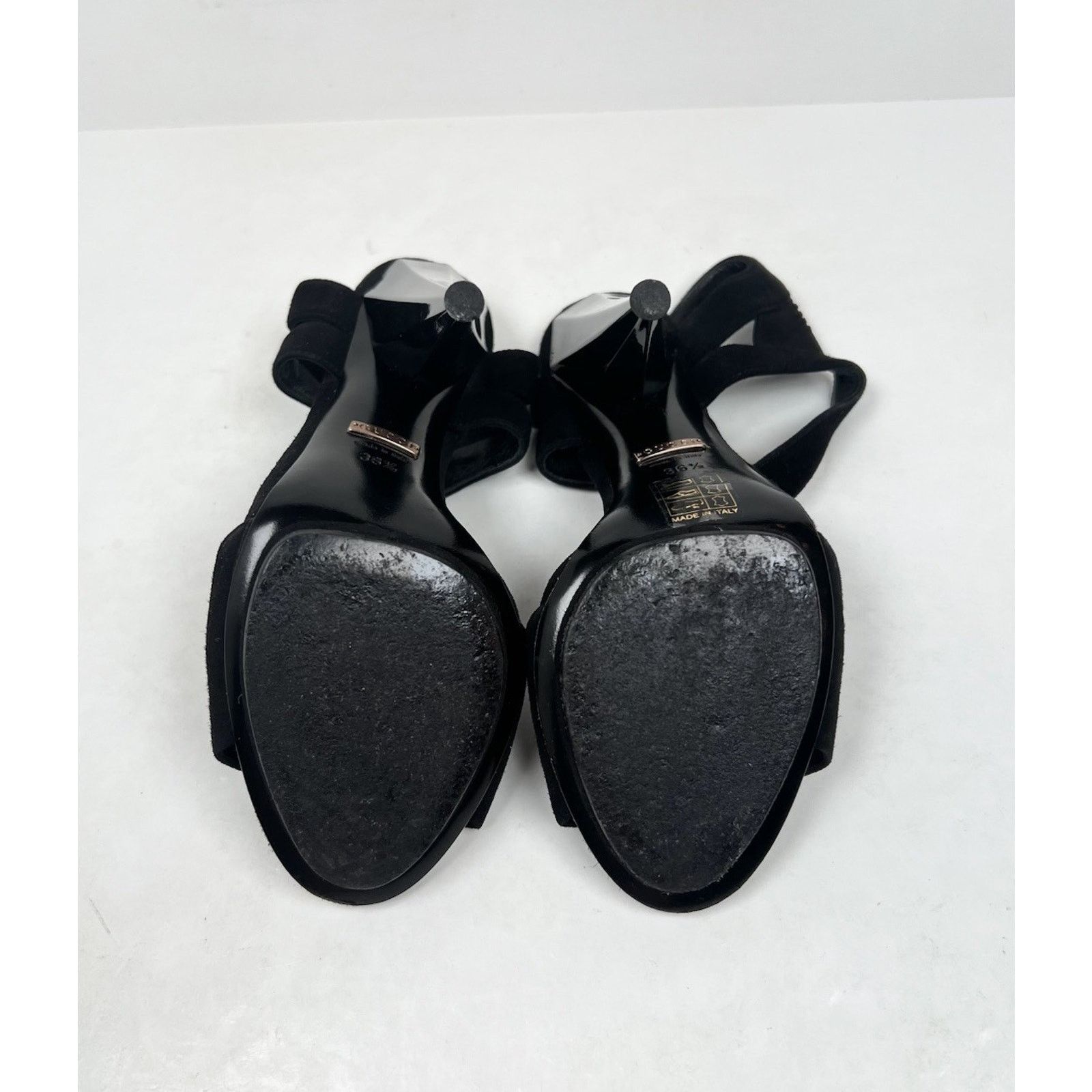 Gucci Size 6.5W - Gucci Black Suede Liberty Slingback Heels Size US 6.5 / IT 36.5 - 6 Thumbnail