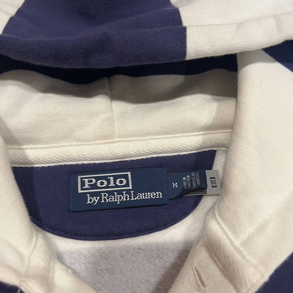 Polo Ralph Lauren Polo Ralph Lauren Rugby Striped Hoodie Sweatshirt Size US M / EU 48-50 / 2 - 3 Thumbnail