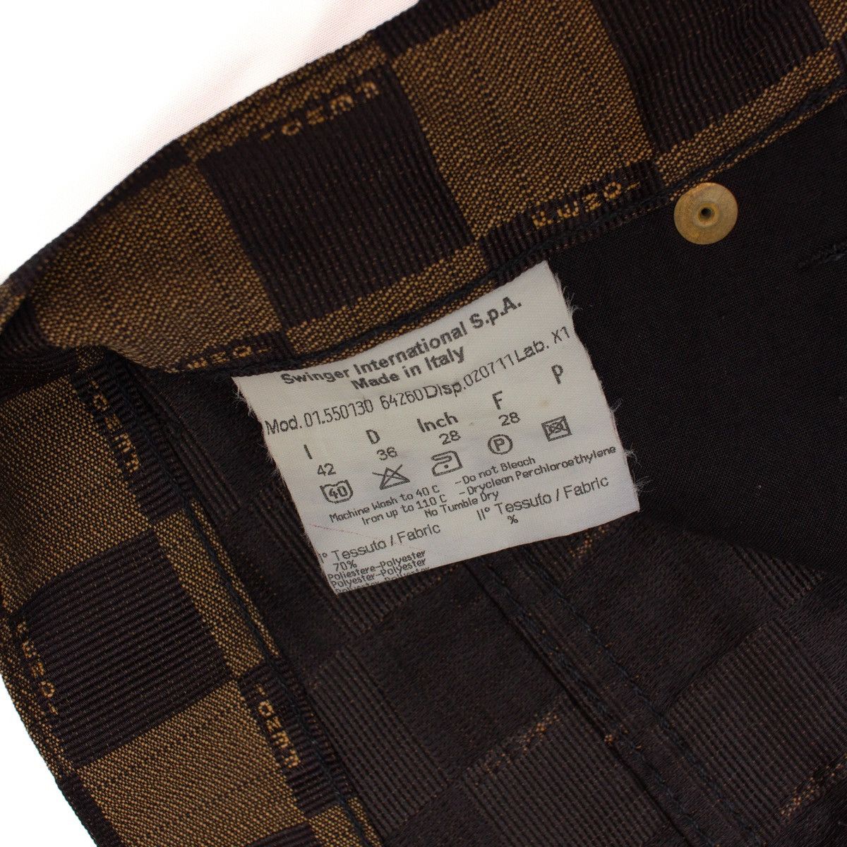 Fendi × Vintage VRARE VTG FENDI Checkerboard Monogram Pant Size : 28 ~ S Size 27" / US 4 / IT 40 - 11 Thumbnail