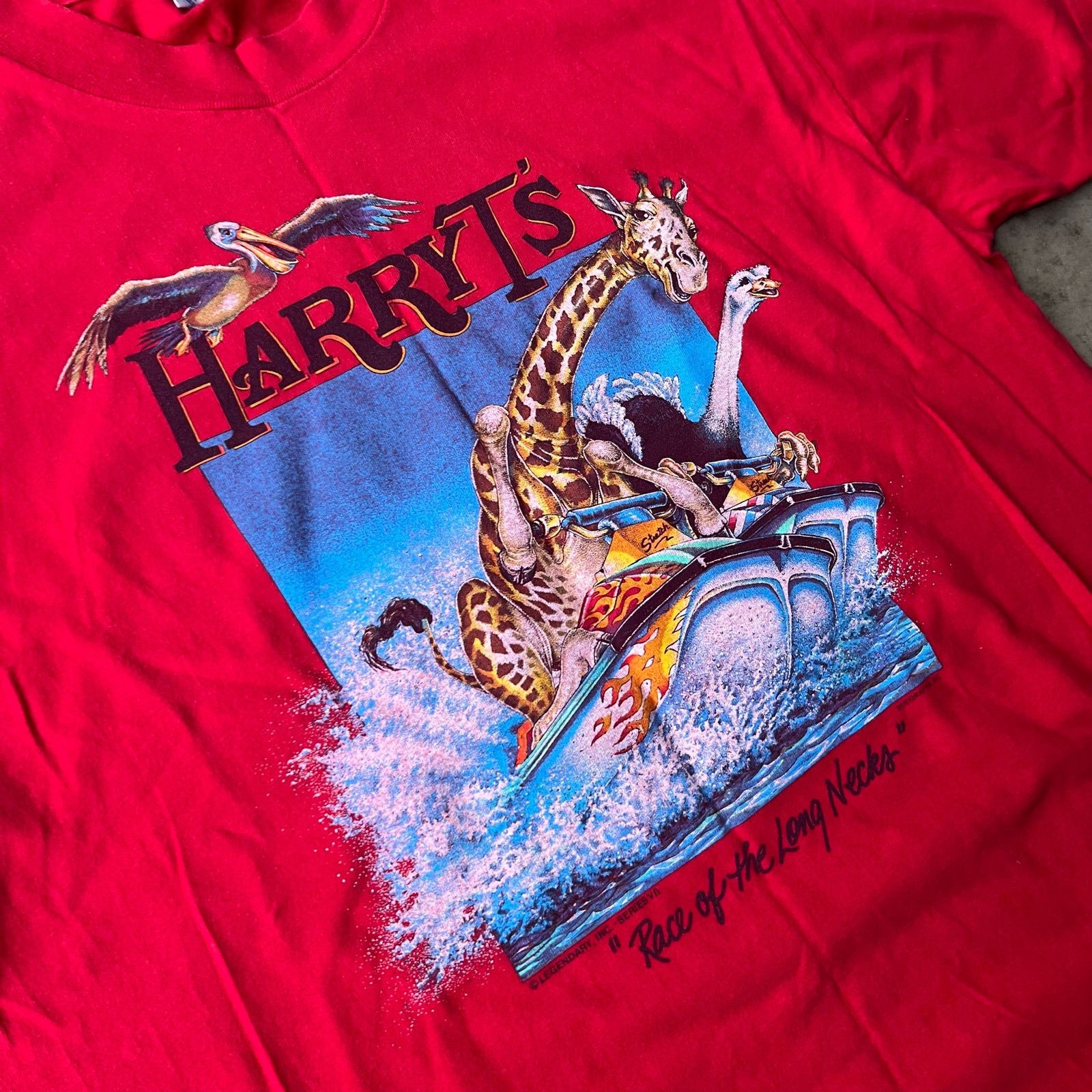 Vintage VINTAGE HARRYT'S NATURE LONG NECK RED T-SHIRT LARGE Size US L / EU 52-54 / 3 - 1 Thumbnail