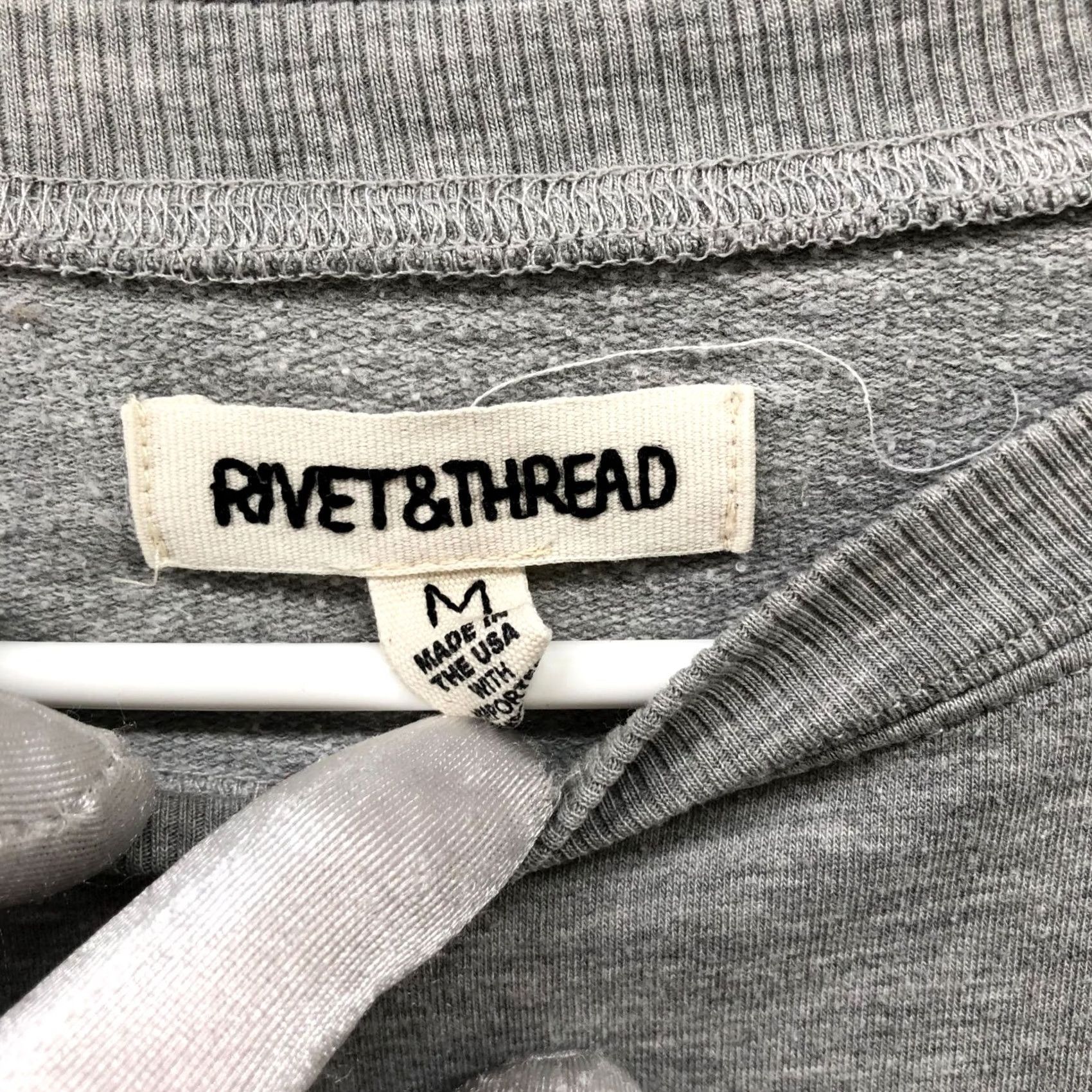 Vintage Rivet & Thread Lounge Sweatshirt Womens M Gray Crewneck Pullover Stretch Modal Cotton Blend Blended Fabric Size M / US 6-8 / IT 42-44 - 5 Thumbnail