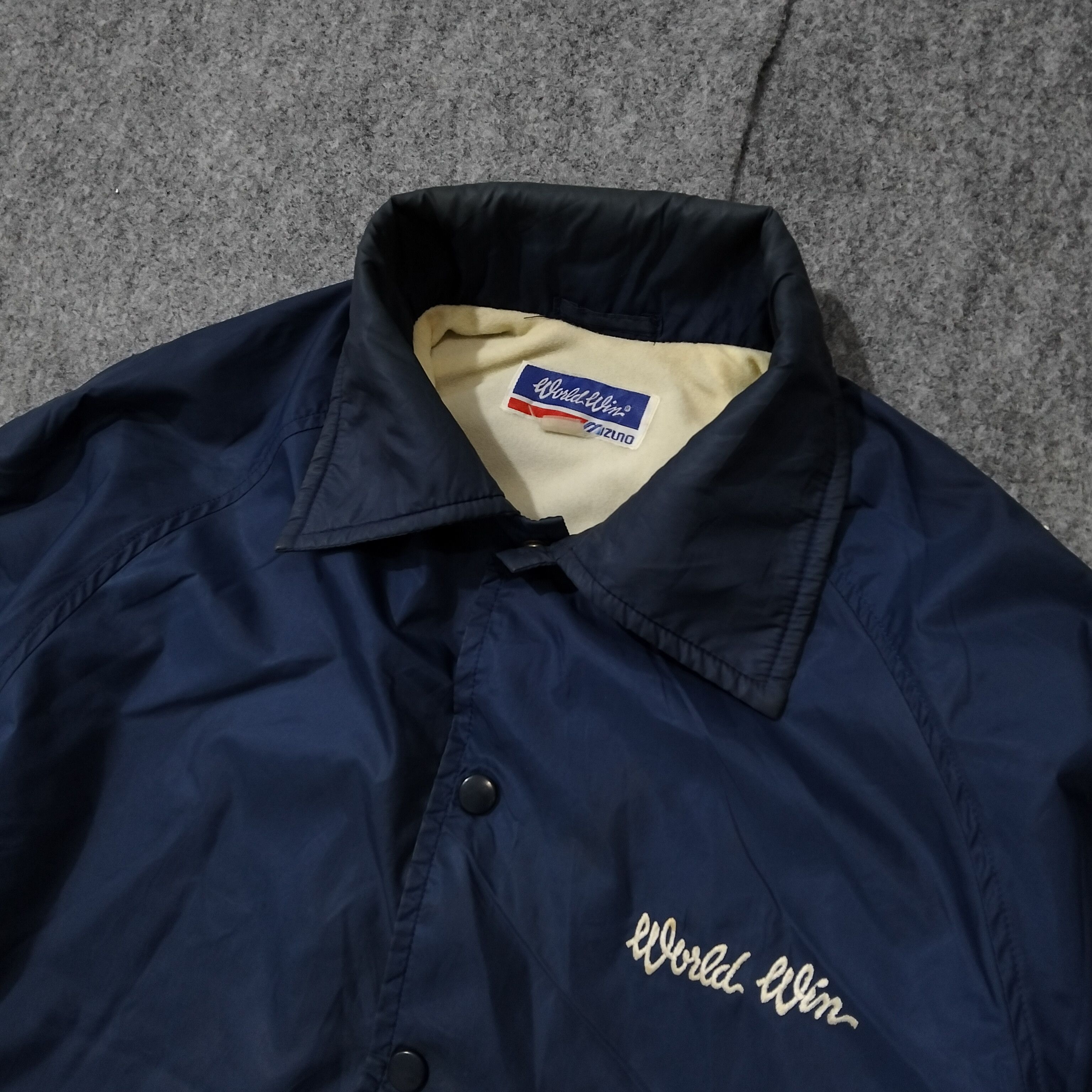 Japanese Brand × Mizuno × Vintage 🔥 Vintage 1990s Mizuno World Win Coach Jacket 🔥 Size US L / EU 52-54 / 3 - 4 Thumbnail