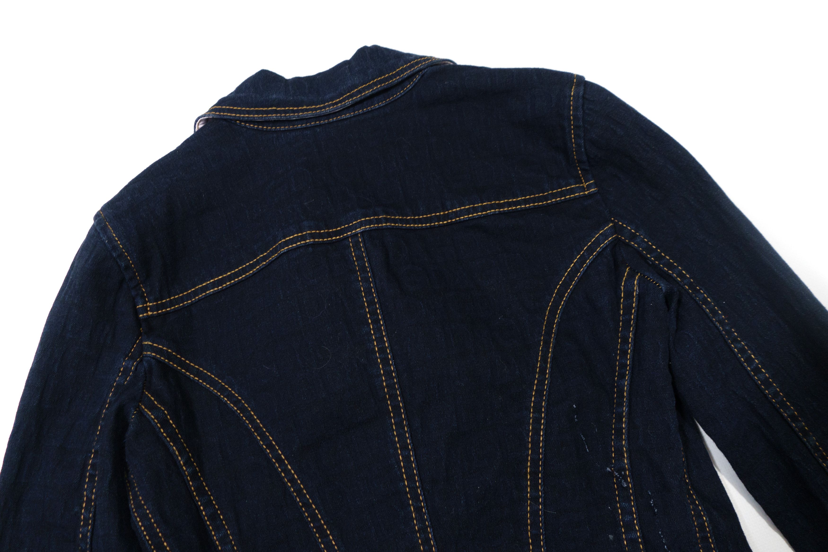 Dolce & Gabbana Y2K D&G Monogram Fitted Denim Jacket Blazer Size XS / US 0-2 / IT 36-38 - 4 Thumbnail