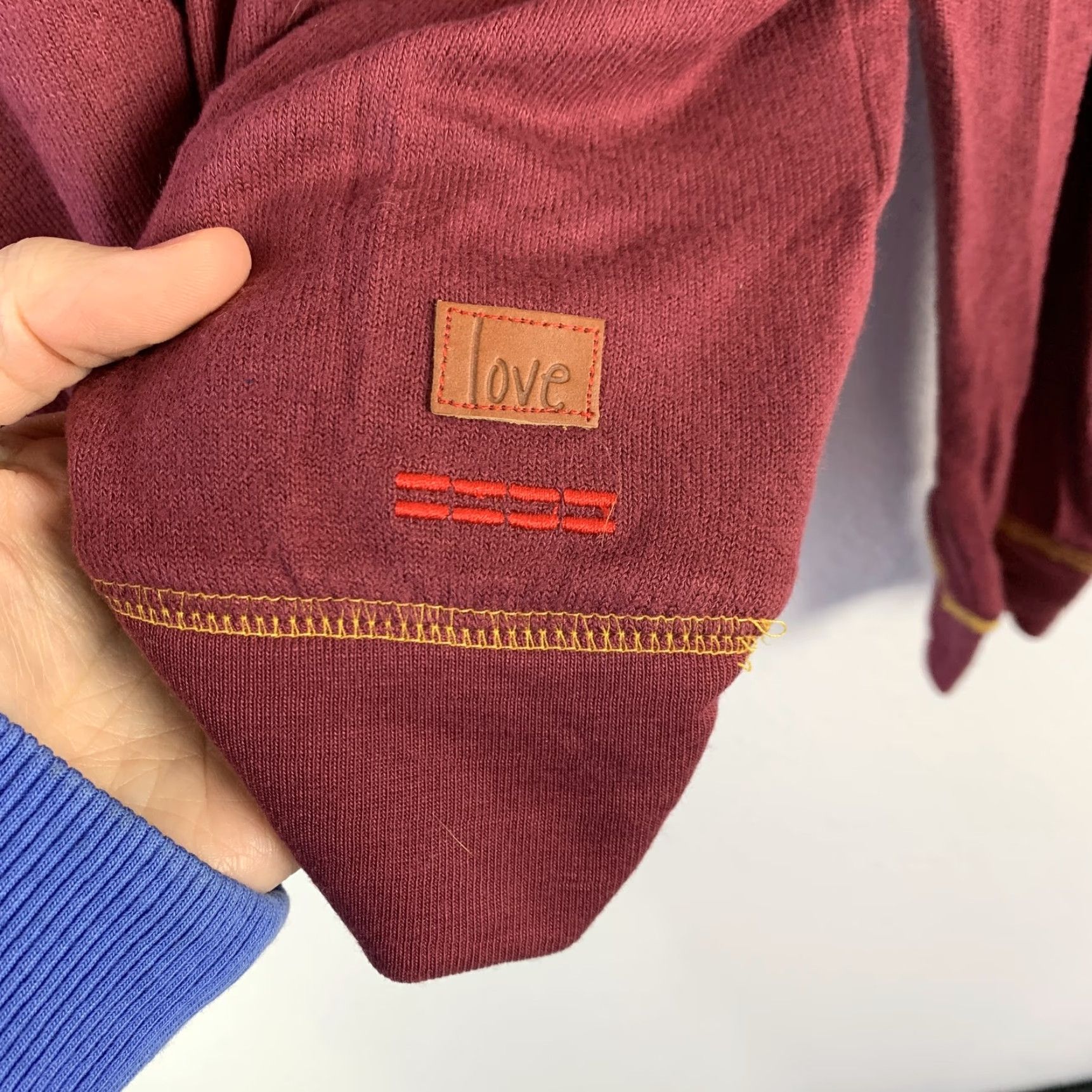 Vintage VINTAGE Peace Love World I Love Game Day Burgundy Raglan Long Sleeve Top Women's XS Size XS / US 0-2 / IT 36-38 - 4 Thumbnail