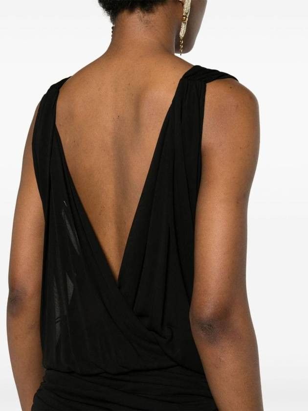 Saint Laurent Paris o1s1wg110925 779418 Mini Dress in Black Size XS / US 0-2 / IT 36-38 - 2 Thumbnail