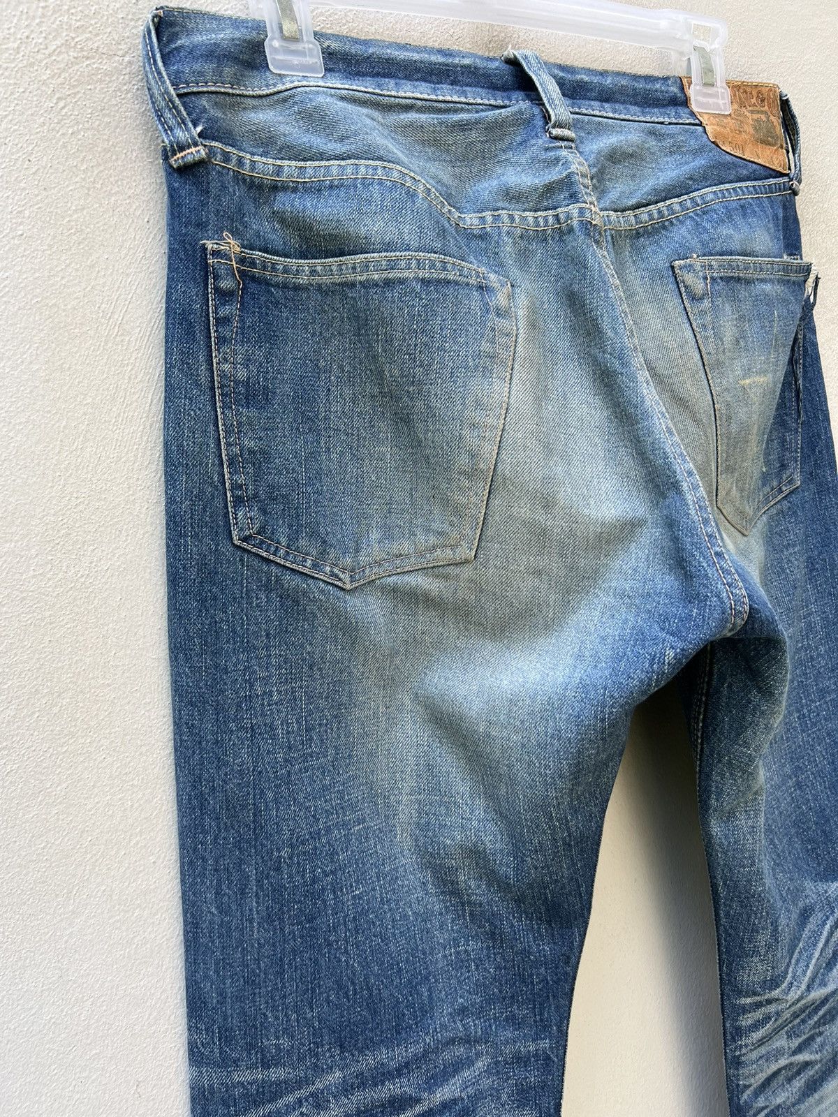 Sugar Cane Vintage Sugar Cane Japan Distress Mud Denim Selvedge Jeans Size US 30 / EU 46 - 16 Thumbnail