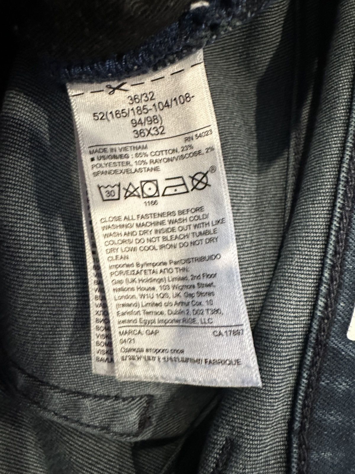 Gap GAP Denim Slim Jeans Blue Navy Size 36-32 Size US 36 / EU 52 - 4 Thumbnail