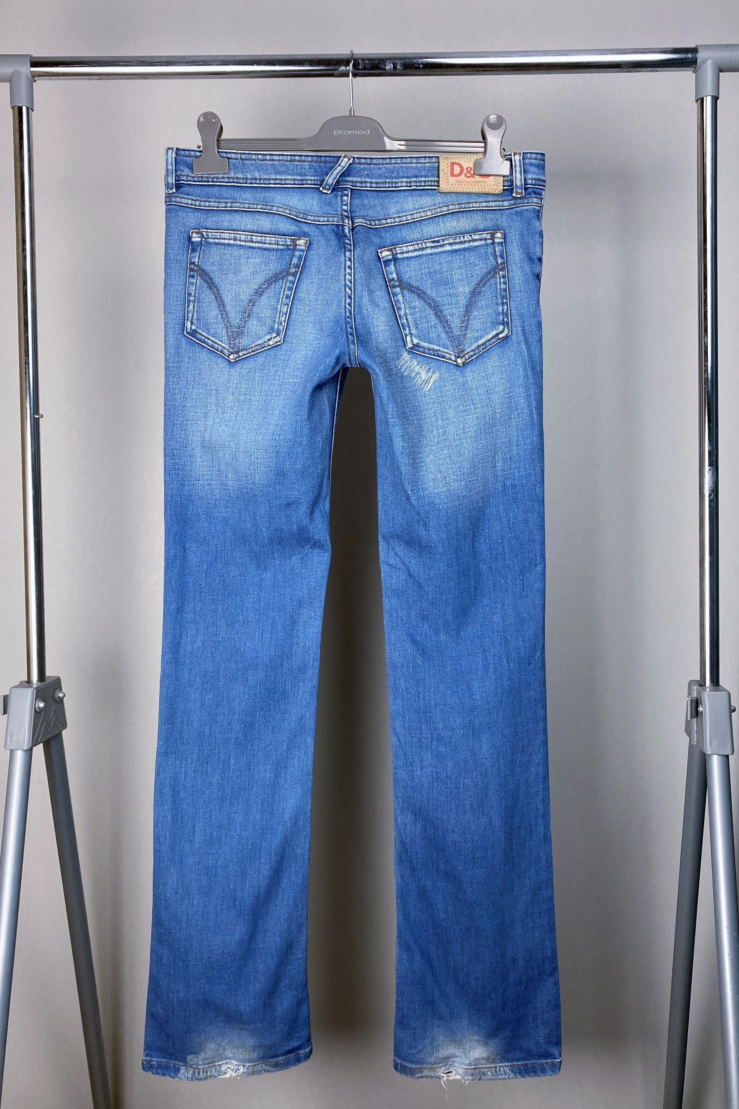 Dolce & Gabbana Dolce & Gabbana Y2K Hypebeast Low Waist Jeans Distressed Size 30" / US 8 / IT 44 - 6 Thumbnail