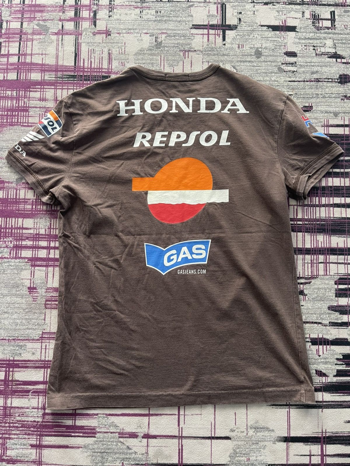 GAS VINTAGE GAS REPSOL HONDA RACING SPELL OUT VERY RARE Size M / US 6-8 / IT 42-44 - 1 Thumbnail
