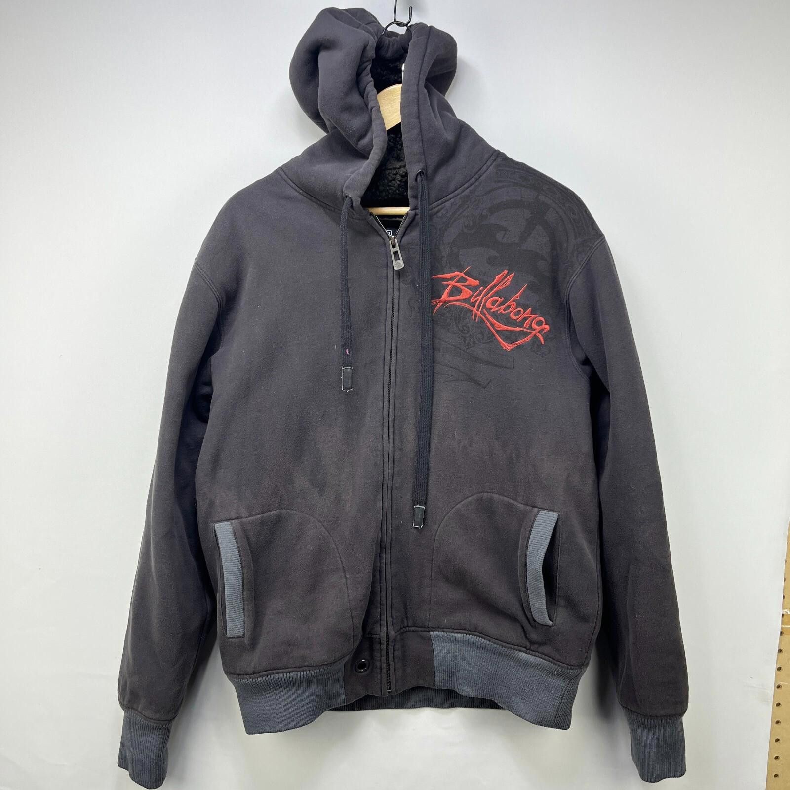 Billabong Vintage Y2K Billabong Hoodie Sherpa Lined Zip up XL Faded Size US XL / EU 56 / 4 - 1 Thumbnail