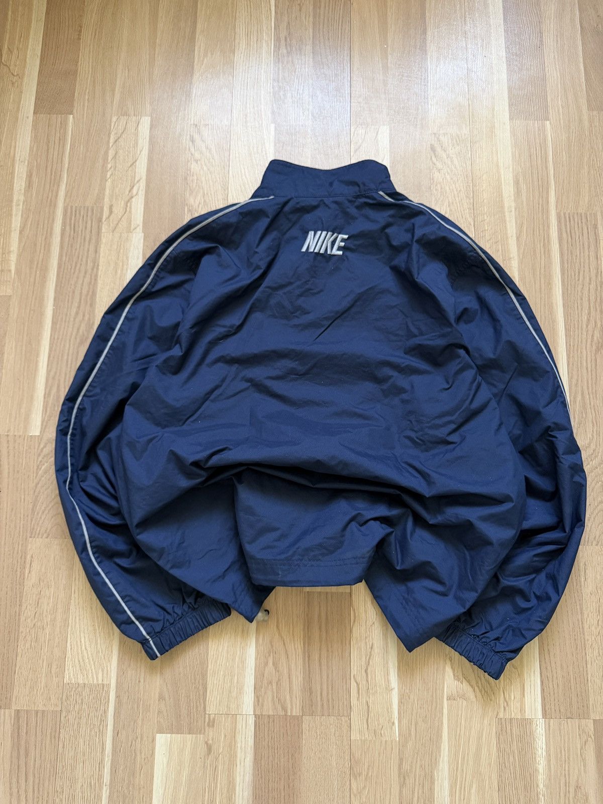 Nike Nike nylon zip track jacket mini swoosh 2000s drill rare Size US L / EU 52-54 / 3 - 3 Thumbnail