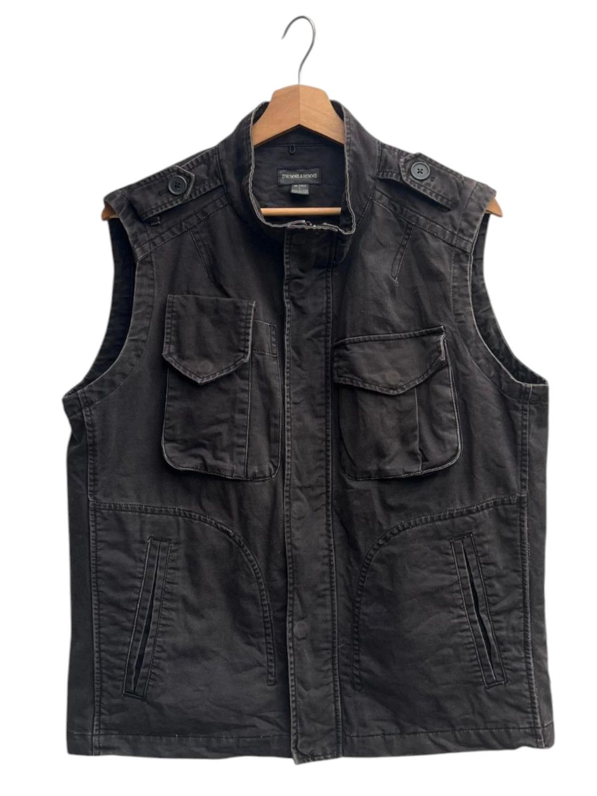 Japanese Brand Faded D’homme A Homme Vest Size US L / EU 52-54 / 3 - 1 Thumbnail
