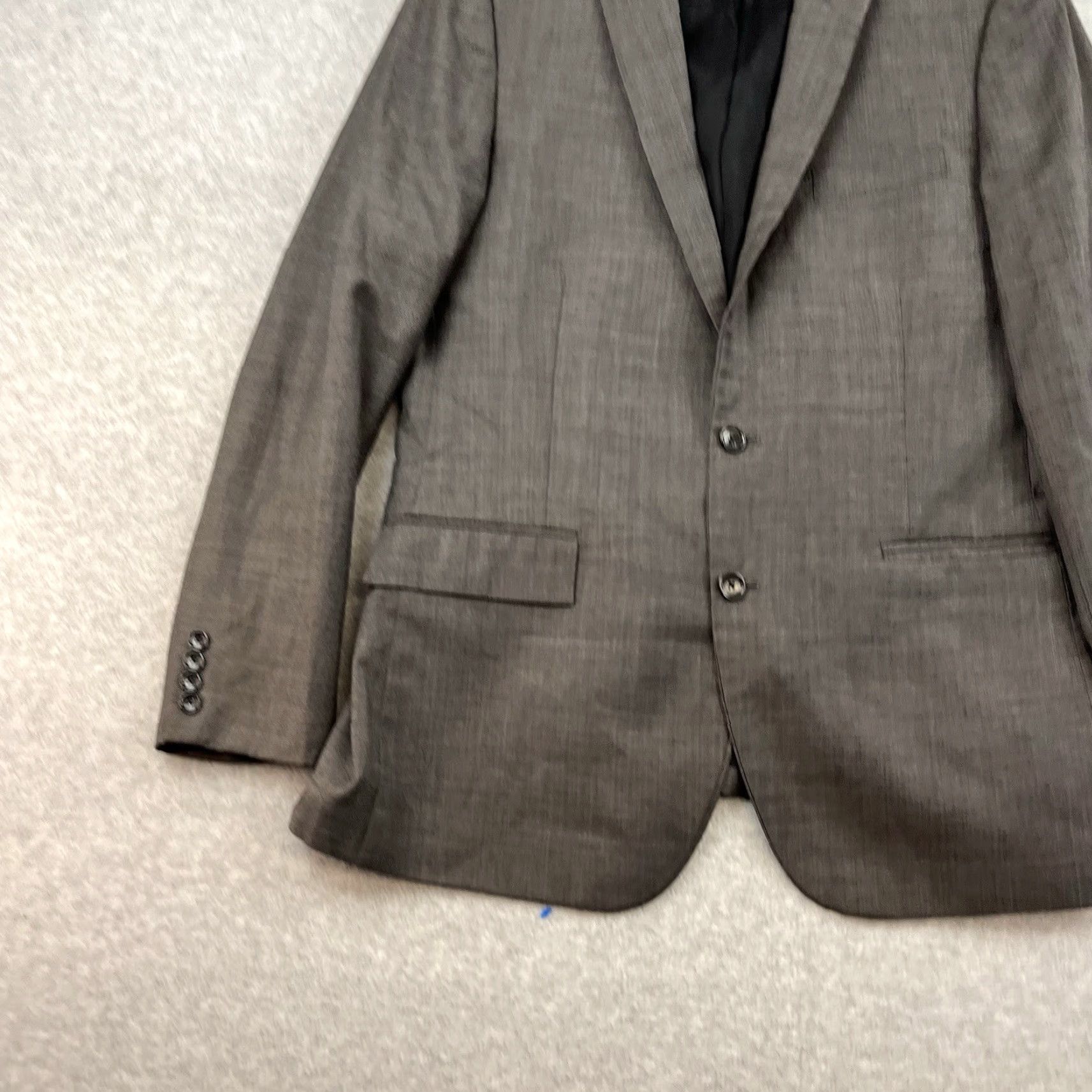 J.Crew J.CREW Blazer Mens 42L 42 Long Thompson Gray Wool Lined Single-Breasted Two-Button Jacket Coat Long Sleeve Business Formal Vintage: No Size 42R - 2 Thumbnail