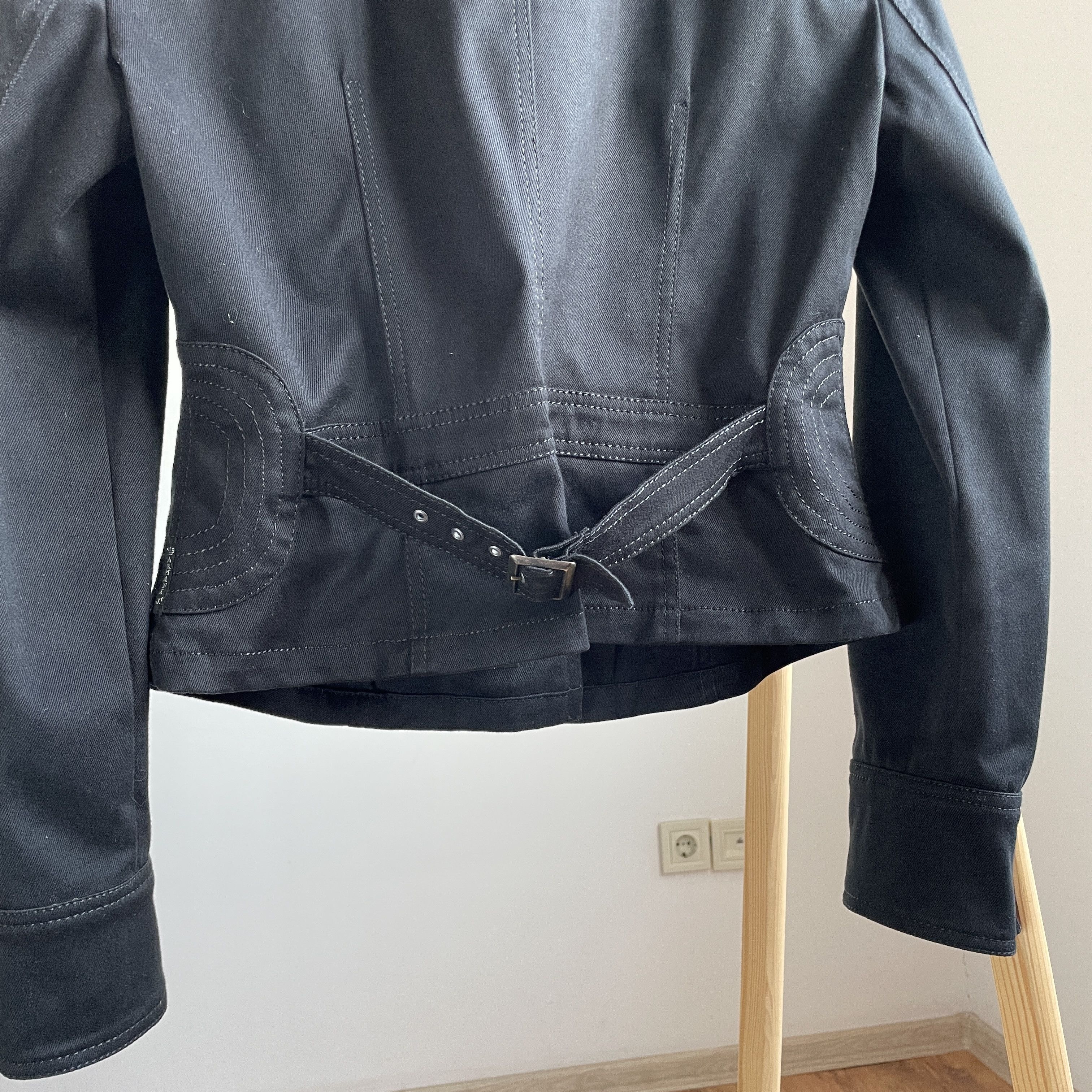 Armani Armani Jeans Vintage 00's Womens Cropped Fitted Jacket Size XL / US 12-14 / IT 48-50 - 6 Thumbnail