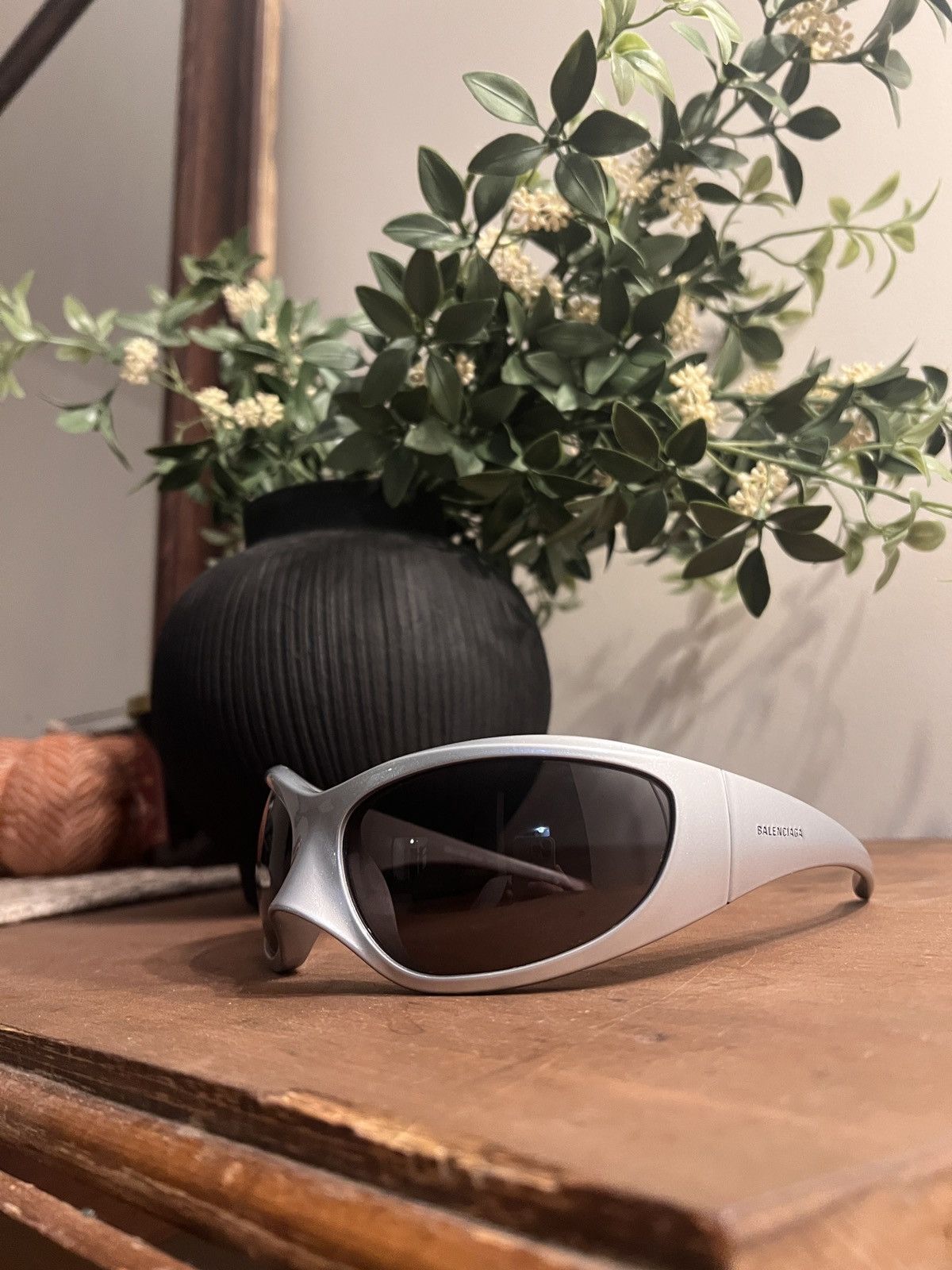 Balenciaga Balenciaga Skin Cut Glasses Silver New Size ONE SIZE - 1 Thumbnail