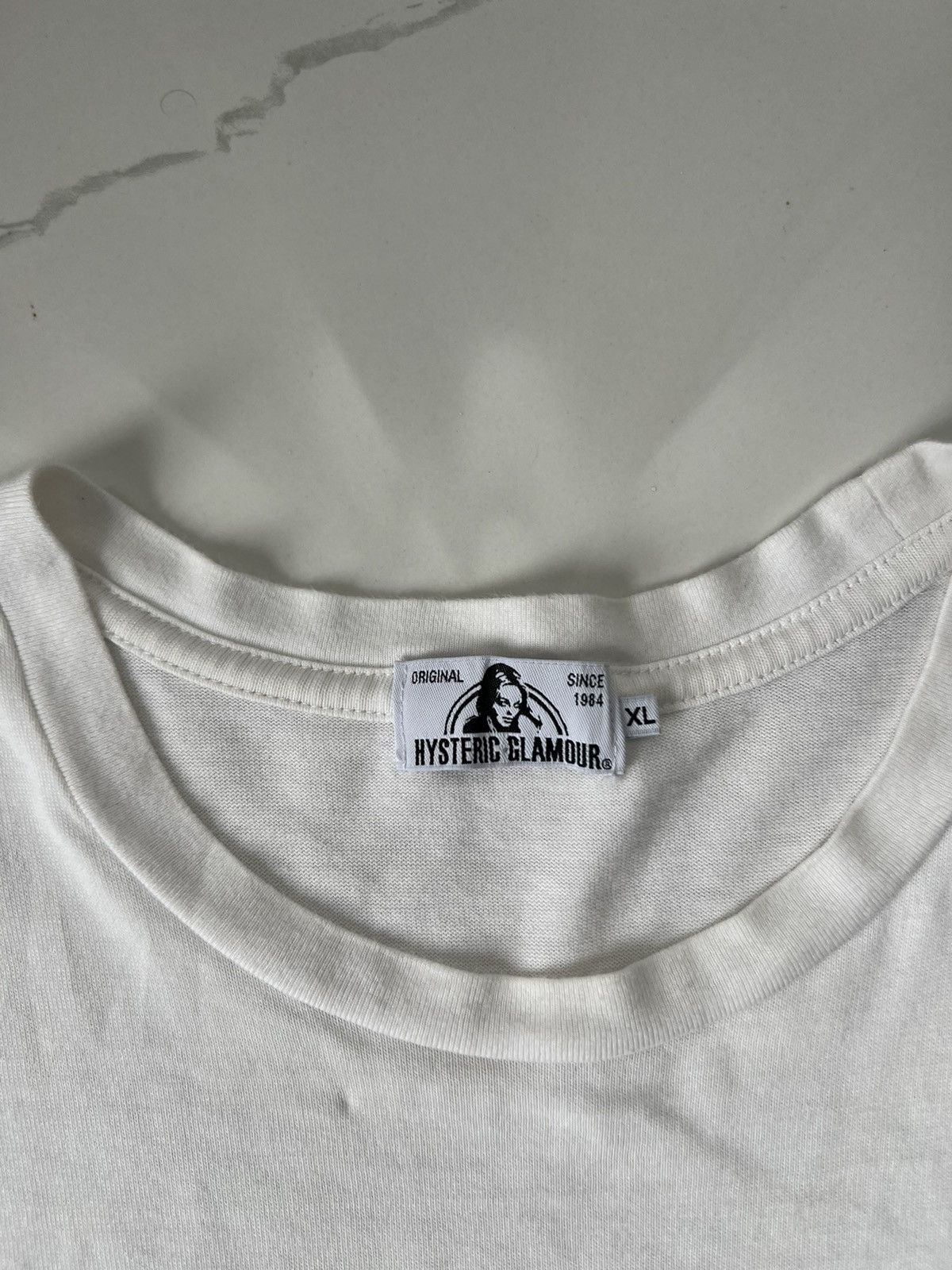 HYSTERIC GLAMOUR HIS GIRL 4 LEAVES BIG LOGO TEE Y2K