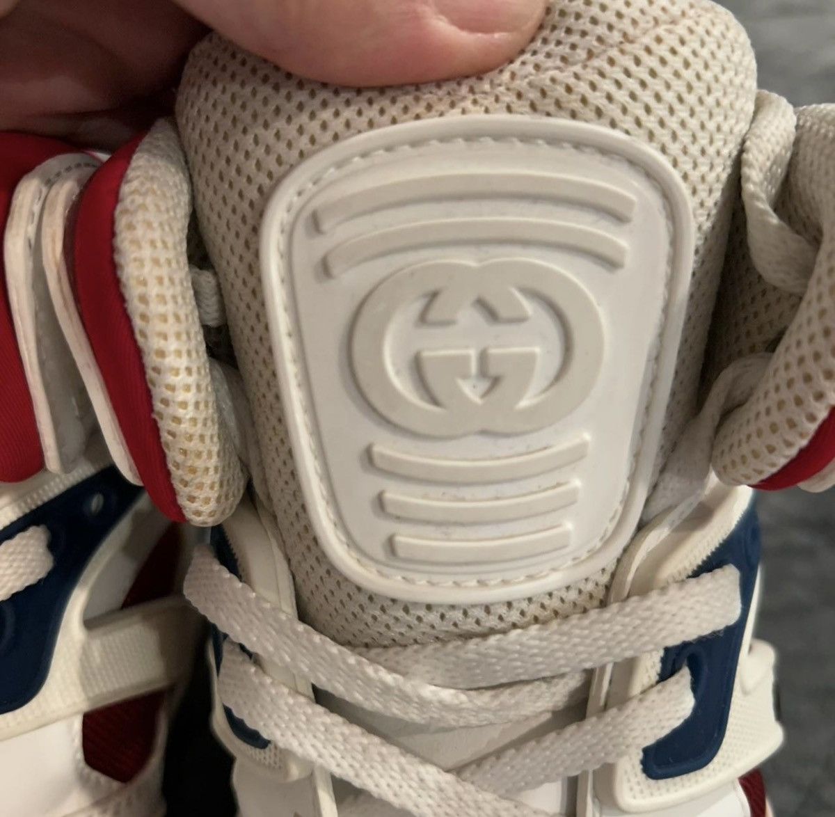 Gucci Gucci Basket High Top White Demetra Sneakers Size US 9 / EU 42 - 9 Thumbnail