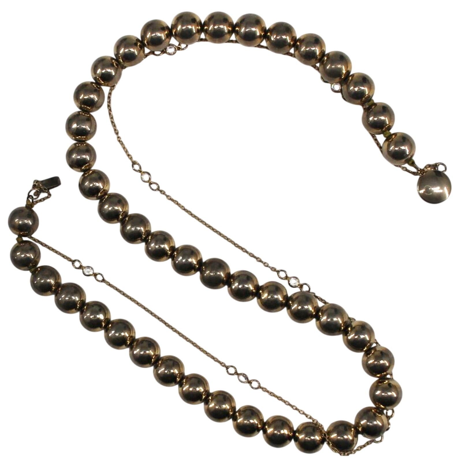 Other Vintage 22" Silver Plated Ball & Chain Necklace Size ONE SIZE - 3 Thumbnail
