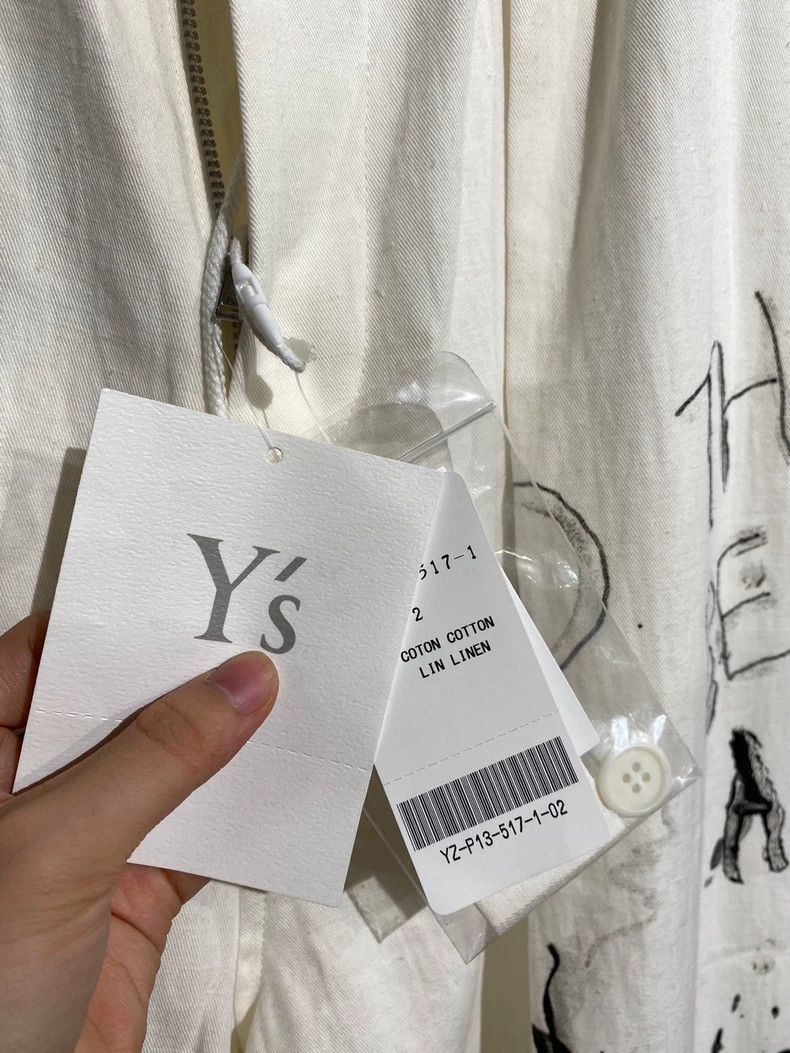 Yohji Yamamoto Yohji Yamamoto Y's printed white slacks-2505 Size US 30 / EU 46 - 8 Thumbnail