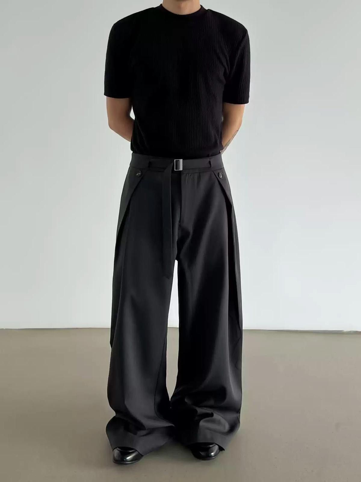 Other Black Loose Wide-Leg Trousers Size US 32 / EU 48 - 1 Thumbnail