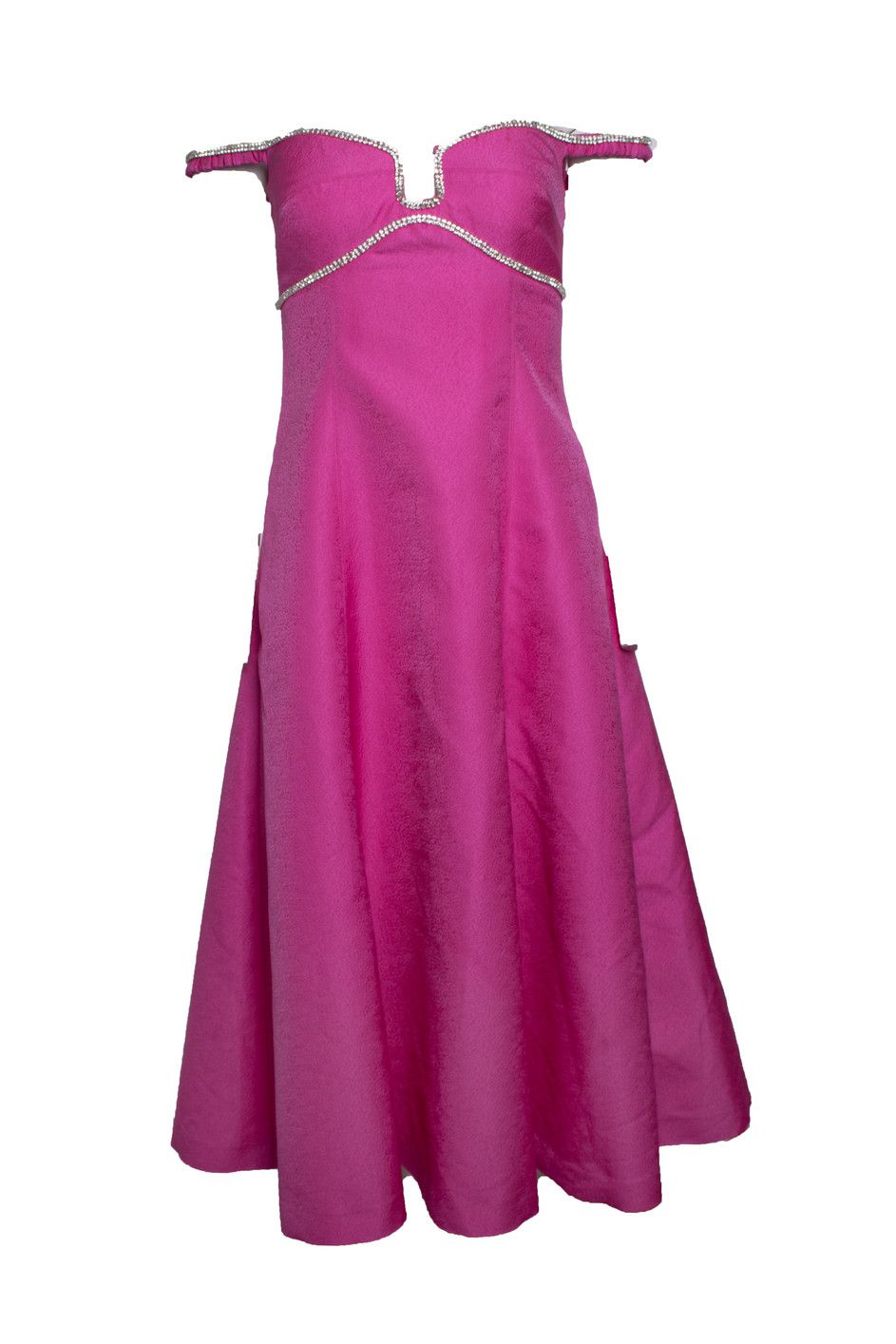 Self-Portrait Self-Portrait, pink textured midi-dress diamonds Size XS / US 0-2 / IT 36-38 - 1 Thumbnail