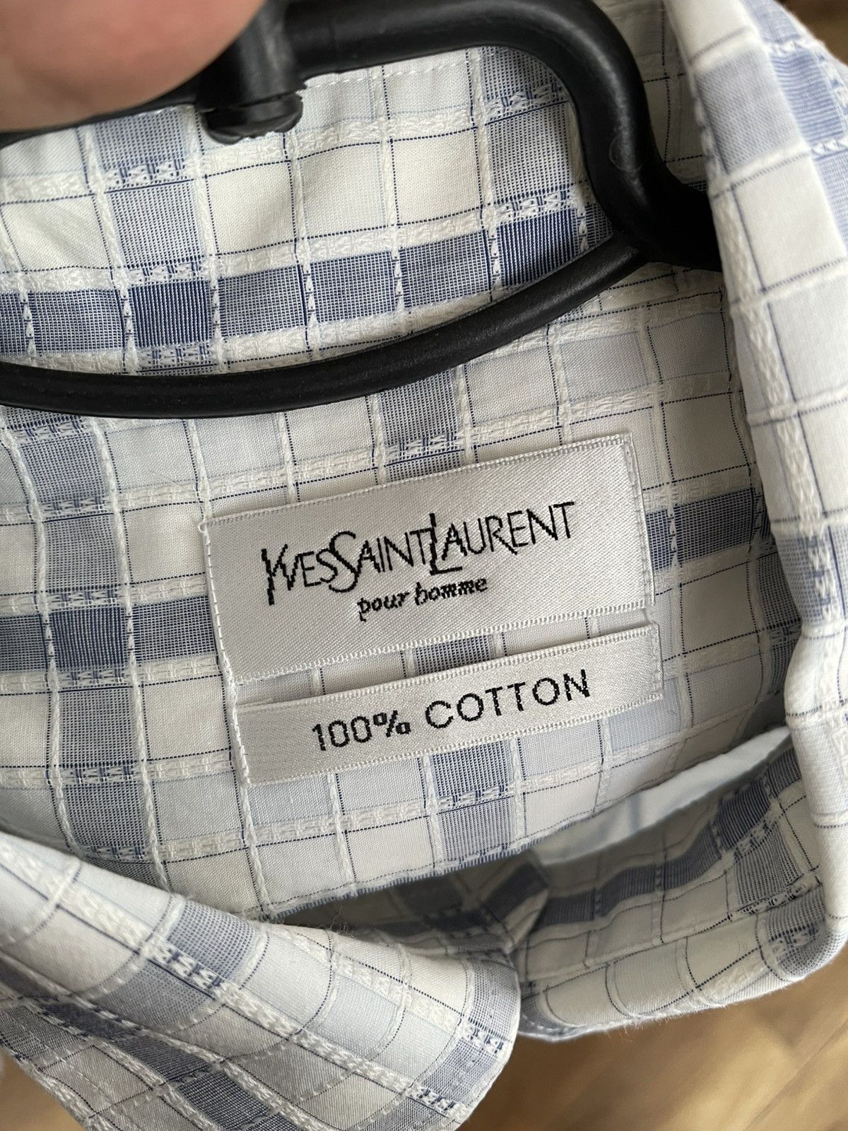Vintage Yves Saint Laurent YSL Checked Shirt Button Up Size US XL / EU 56 / 4 - 9 Thumbnail
