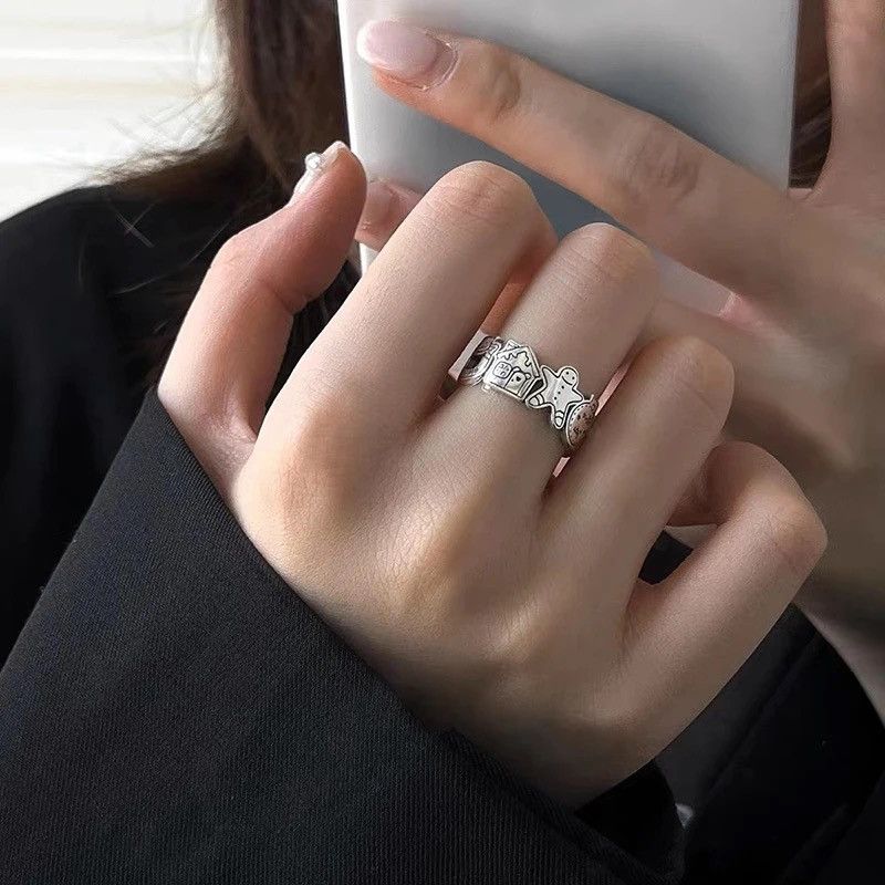 Jewelry × Vintage Cartoon Human-Shaped Ring Size ONE SIZE - 5 Thumbnail