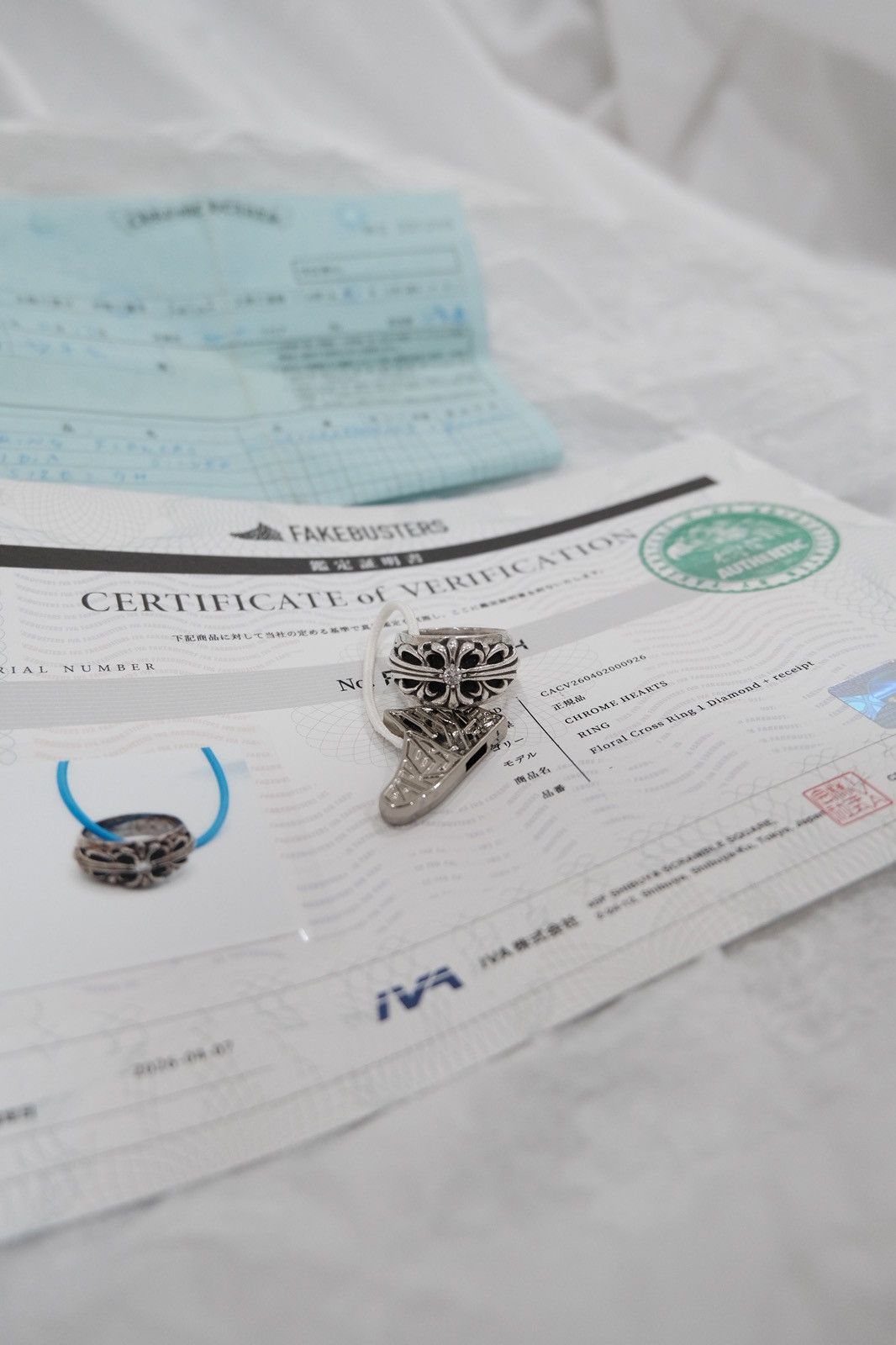 Chrome Hearts Chrome Hearts Floral Cross Pave Diamond Ring Size ONE SIZE - 1 Thumbnail