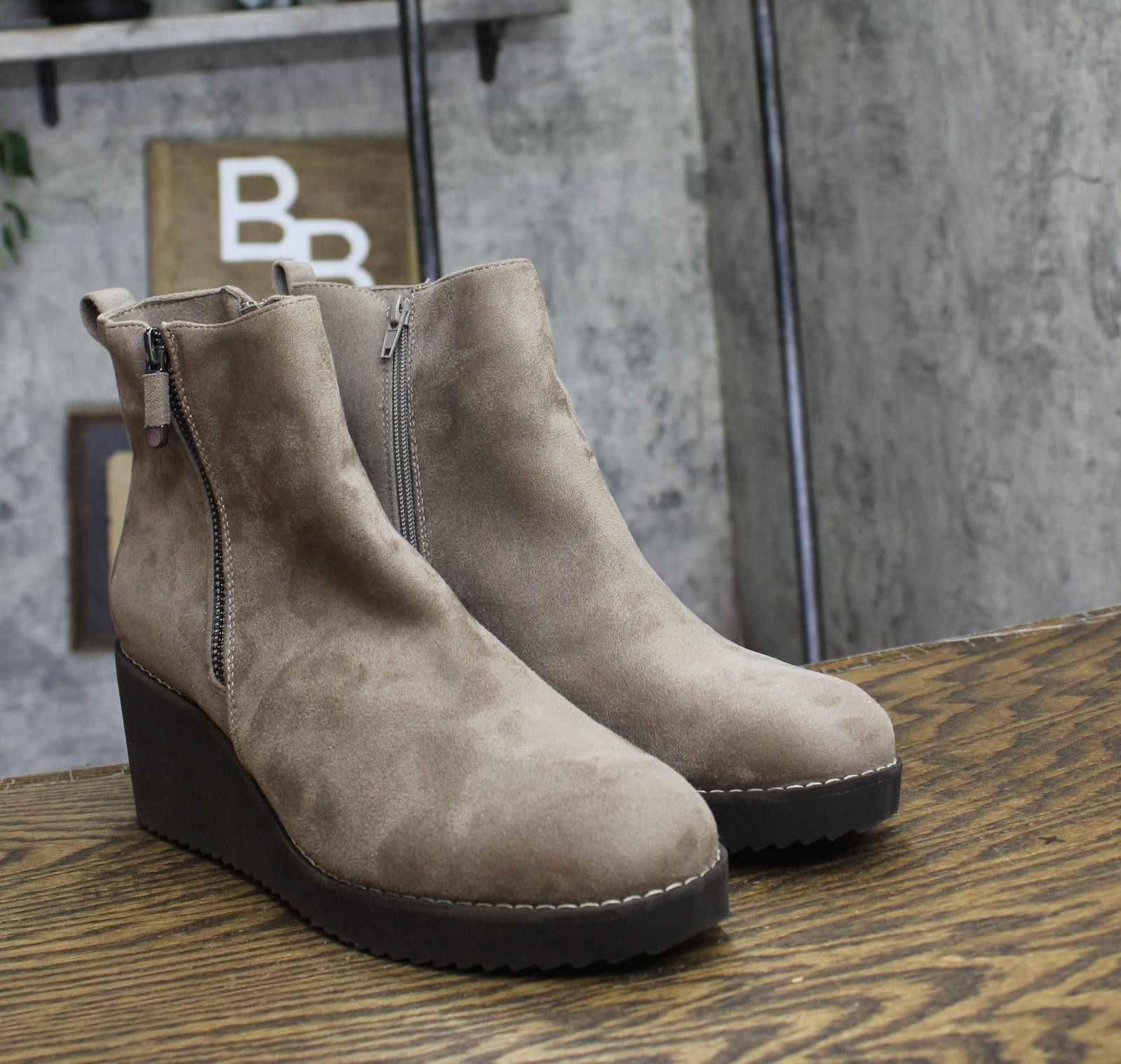 Style & Co Style & Co. Booties 10019630400 Taupe Microsuede Brown 9.5m Size US 9.5 / IT 39.5 - 1 Thumbnail