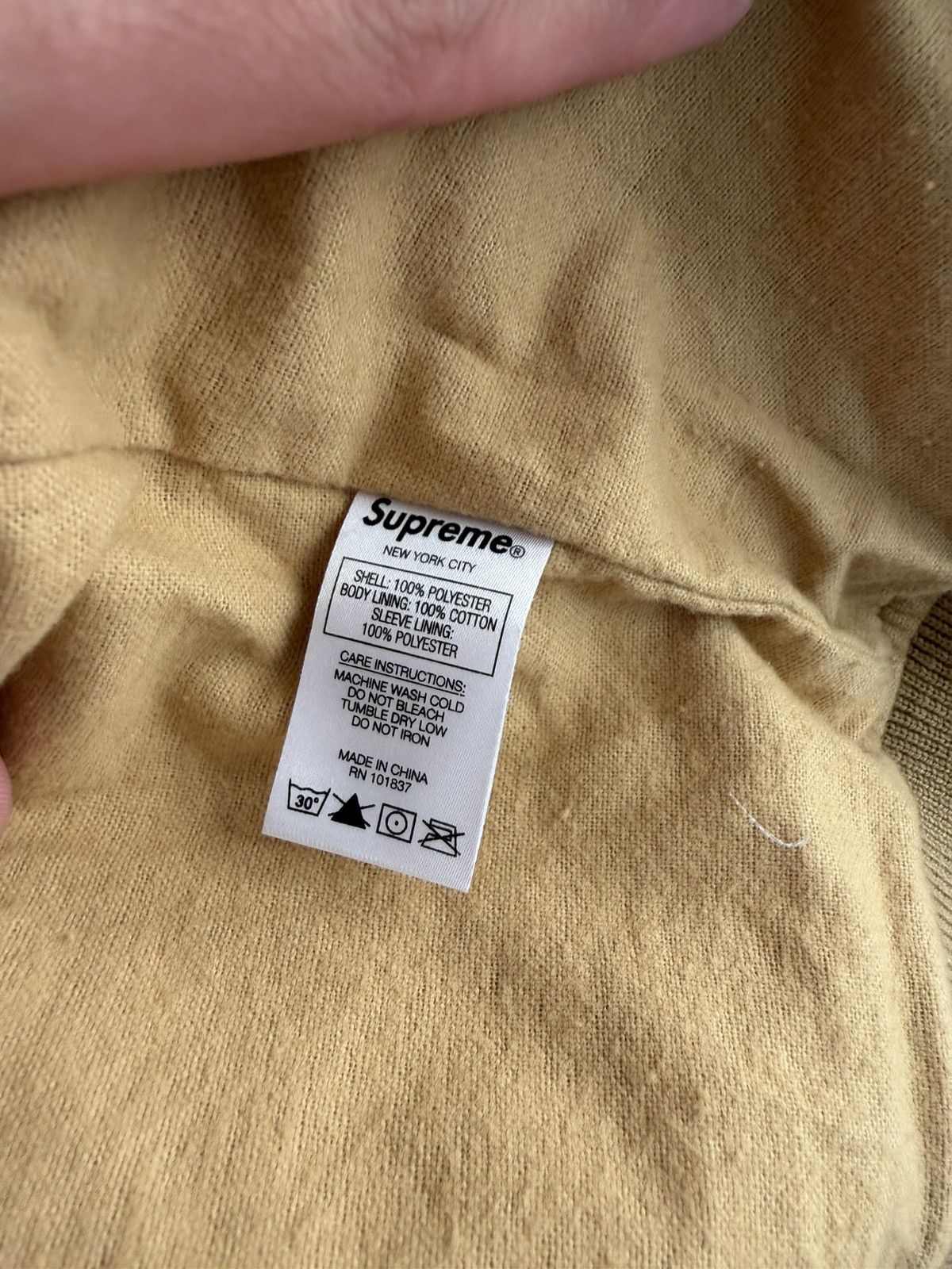 Supreme Supreme x Trasher Satin Bomber Jacket Gold Size US L / EU 52-54 / 3 - 12 Thumbnail