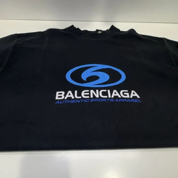 Balenciaga Balenciaga Balenciaga Black Logo Print Short Sleeve TShirt Size US XL / EU 56 / 4 - 6 Thumbnail