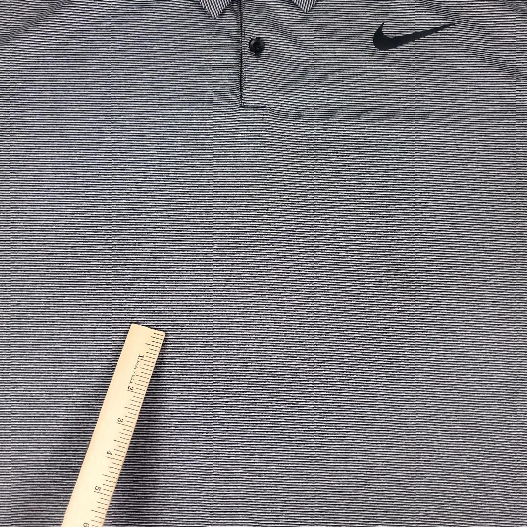 Nike Nike Polo Shirt Mens 2XL Gray Striped Swoosh Golf Casual Short Sleeve Size US XXL / EU 58 / 5 - 5 Thumbnail