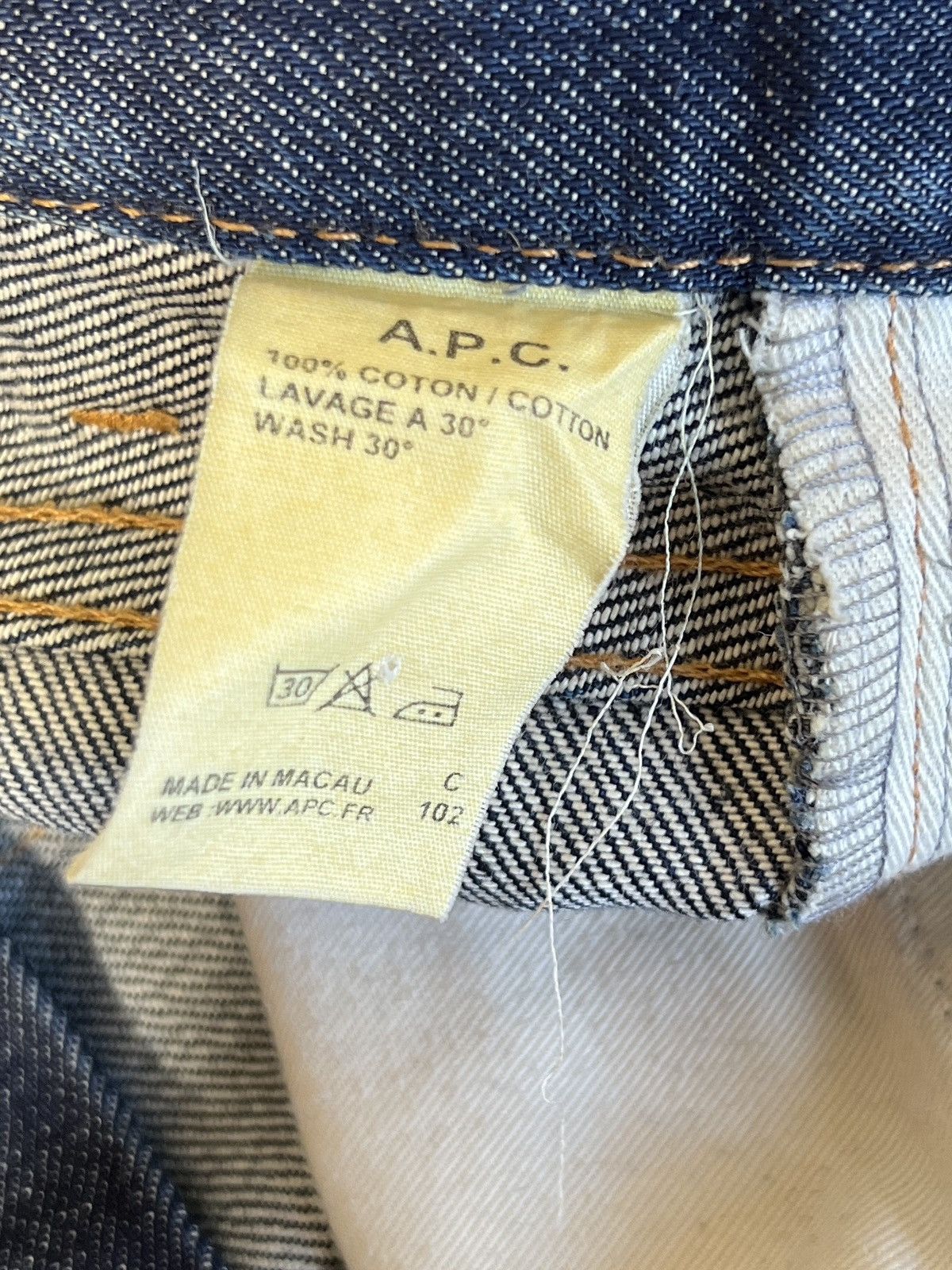 A.P.C. APC New Cure H Raw Denim Jeans Size US 30 / EU 46 - 8 Thumbnail