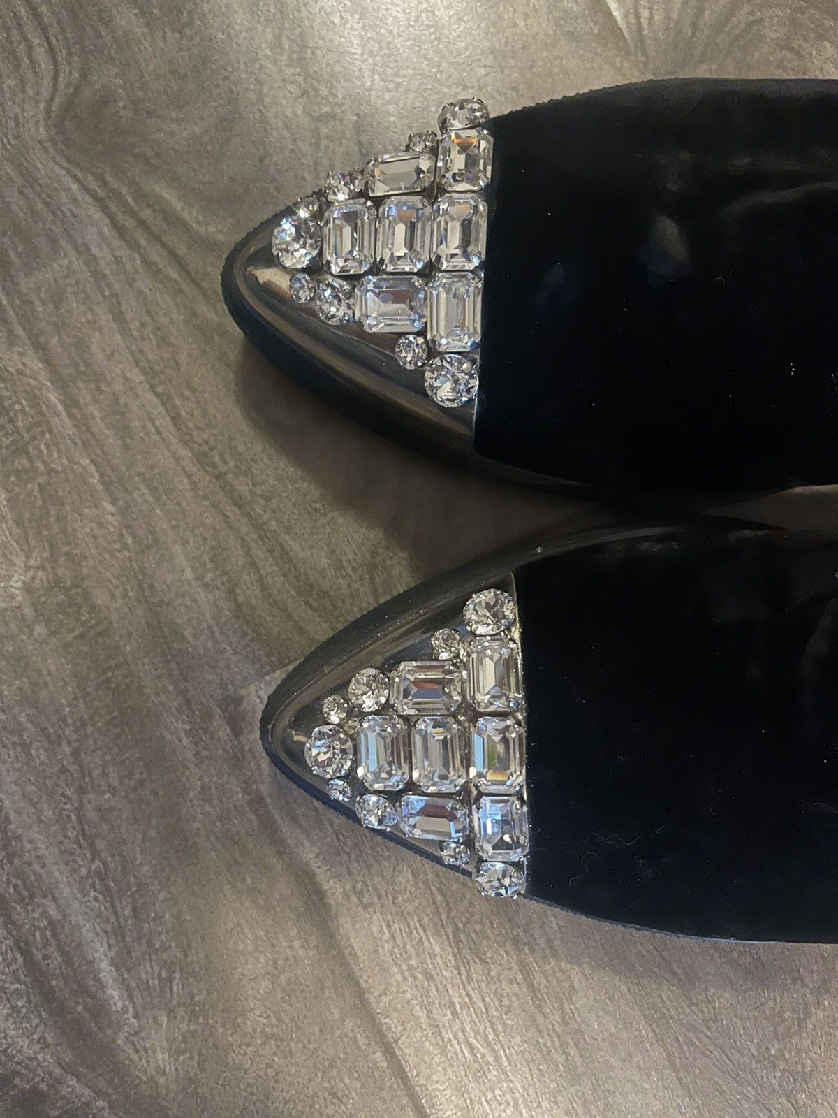 Miu Miu MIU MIU Embellished/ Crystal Toe Cap Slip on Shoes Size US 11 / IT 41 - 4 Thumbnail