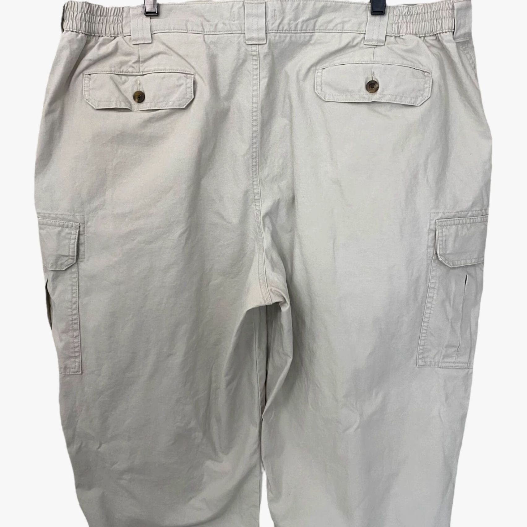 Vintage VINTAGE L.L. Bean Cargo Pants Men 44X32 Relaxed-Fit Cotton Trousers Beige Casual Travel Workwear Size US 44 / EU 60 - 6 Thumbnail