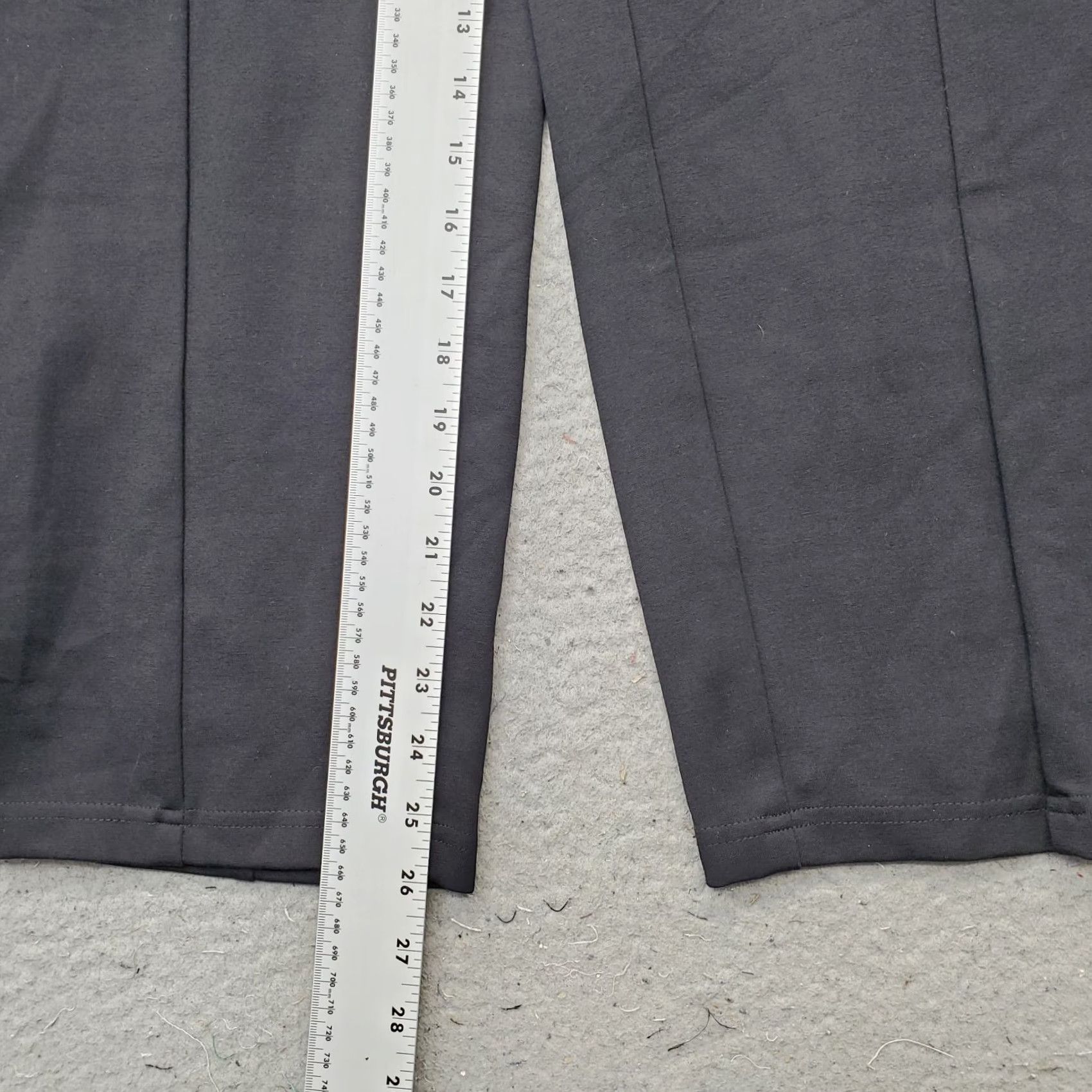 Avenue Avenue Womens Petites 18/20 Black Ponte Pants Stretch Casual Straight Leg Pull On Size 18/20 Size 40" / US 18 - 4 Thumbnail